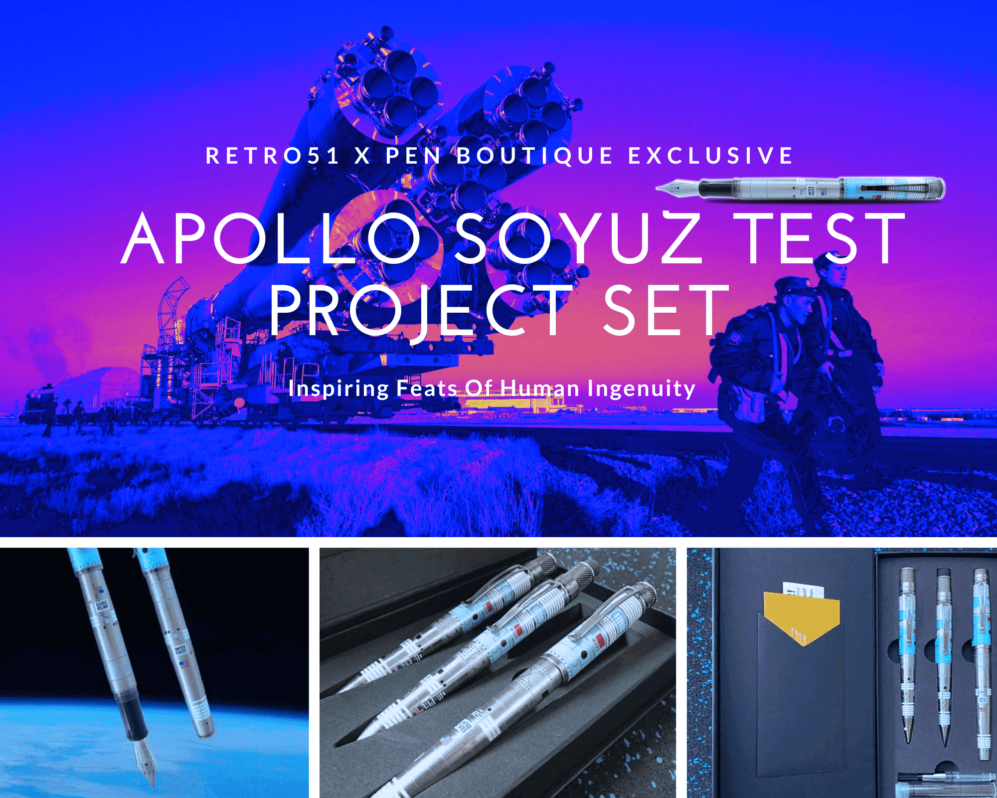Retro51 x Pen Boutique Exclusive Apollo Soyuz Test Project Set - Pen Boutique Ltd