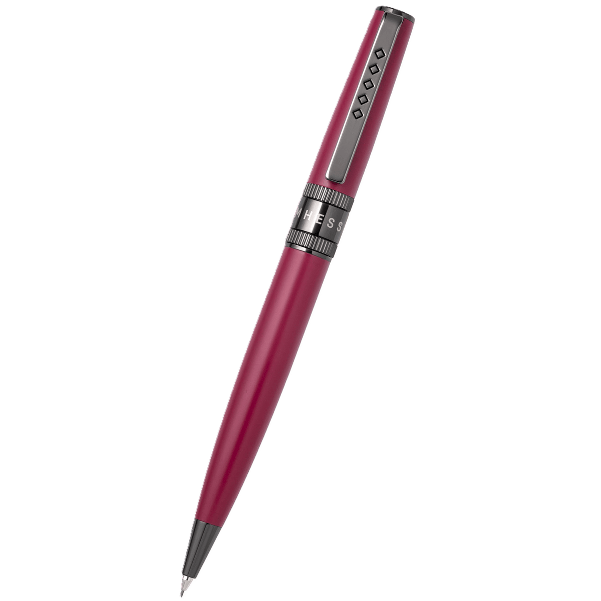 Tom Hessin Rebel "Jewellers Rouge" Mechanical Pencil – Gunmetal Trim - Pen Boutique Ltd