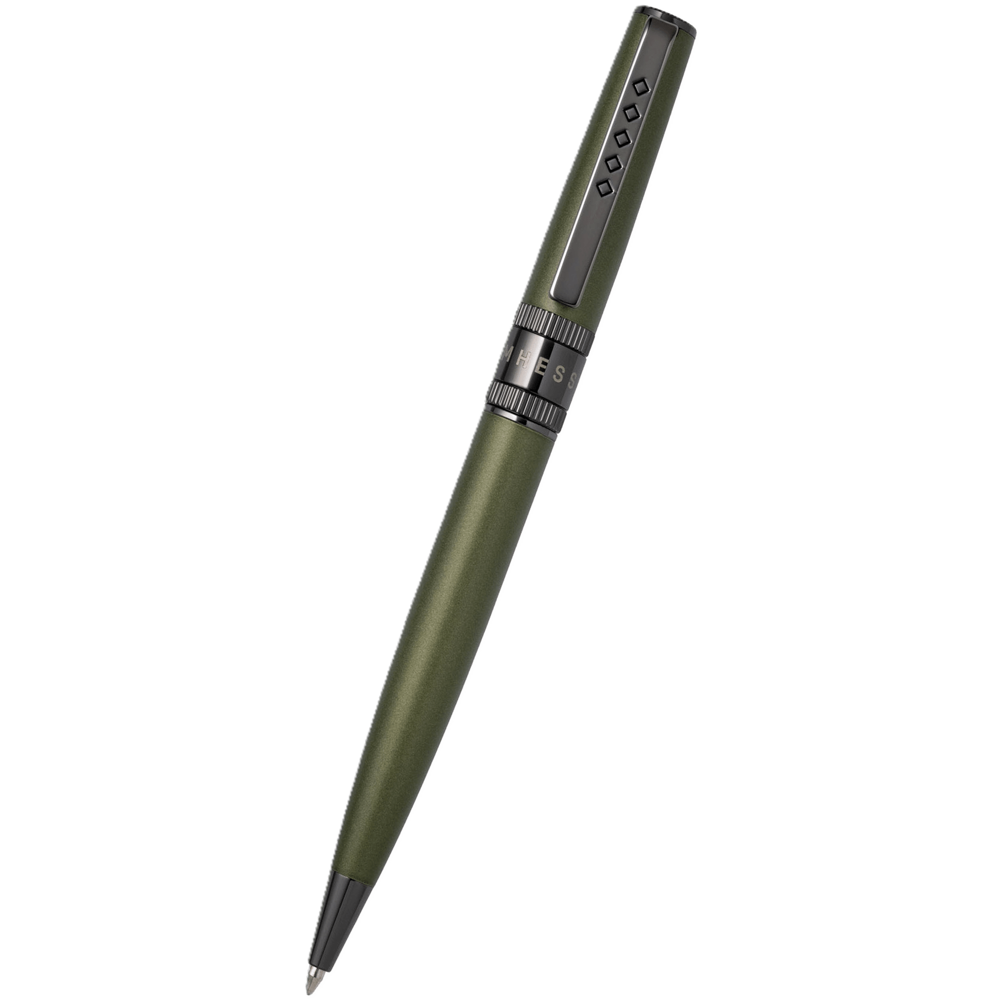 Tom Hessin Rebel "Garrison Green" Ballpoint Pen – Gunmetal Trim - Pen Boutique Ltd