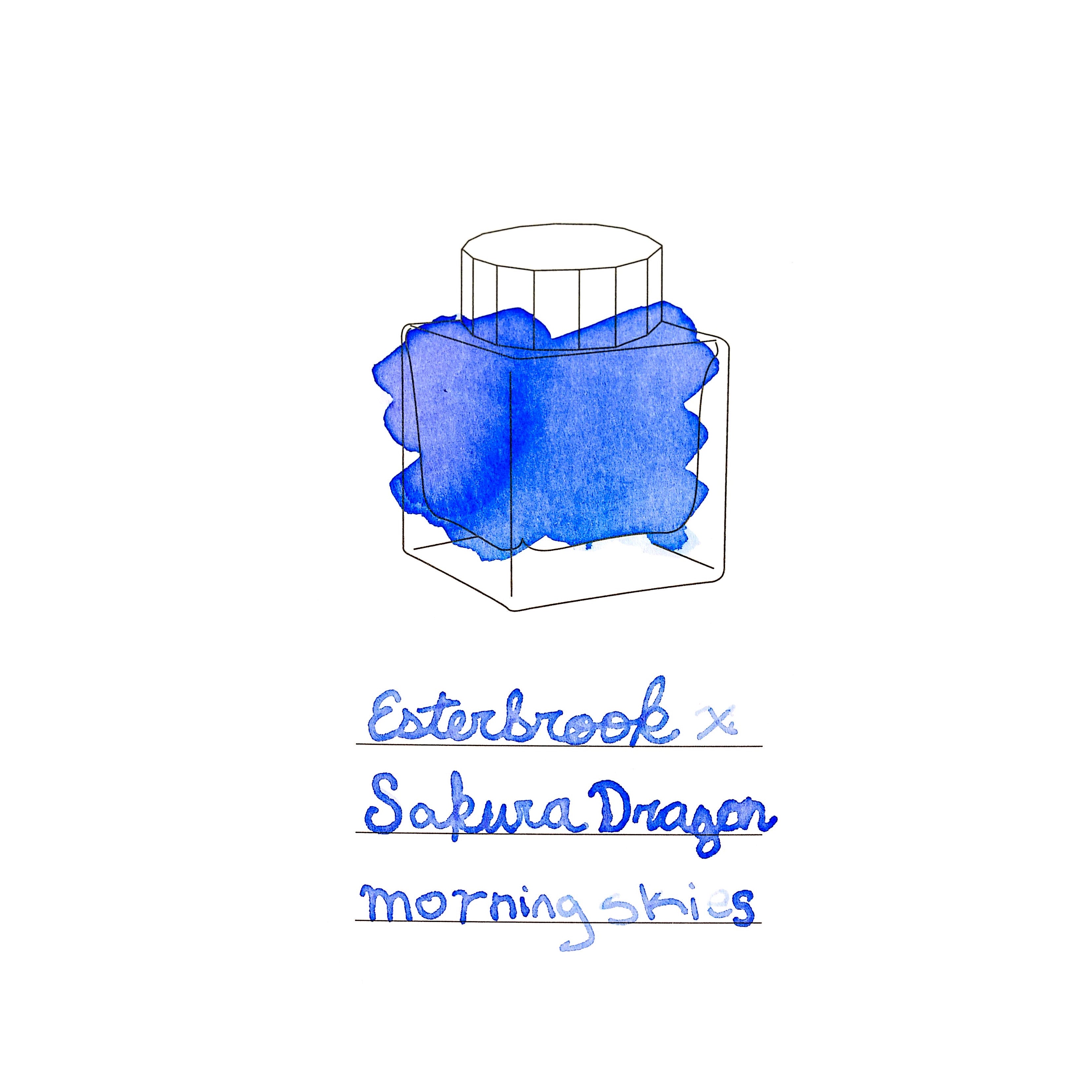 Esterbrook x Sakura Dragon Ink Bottle - Morning Skies - 30ml-Pen Boutique Ltd