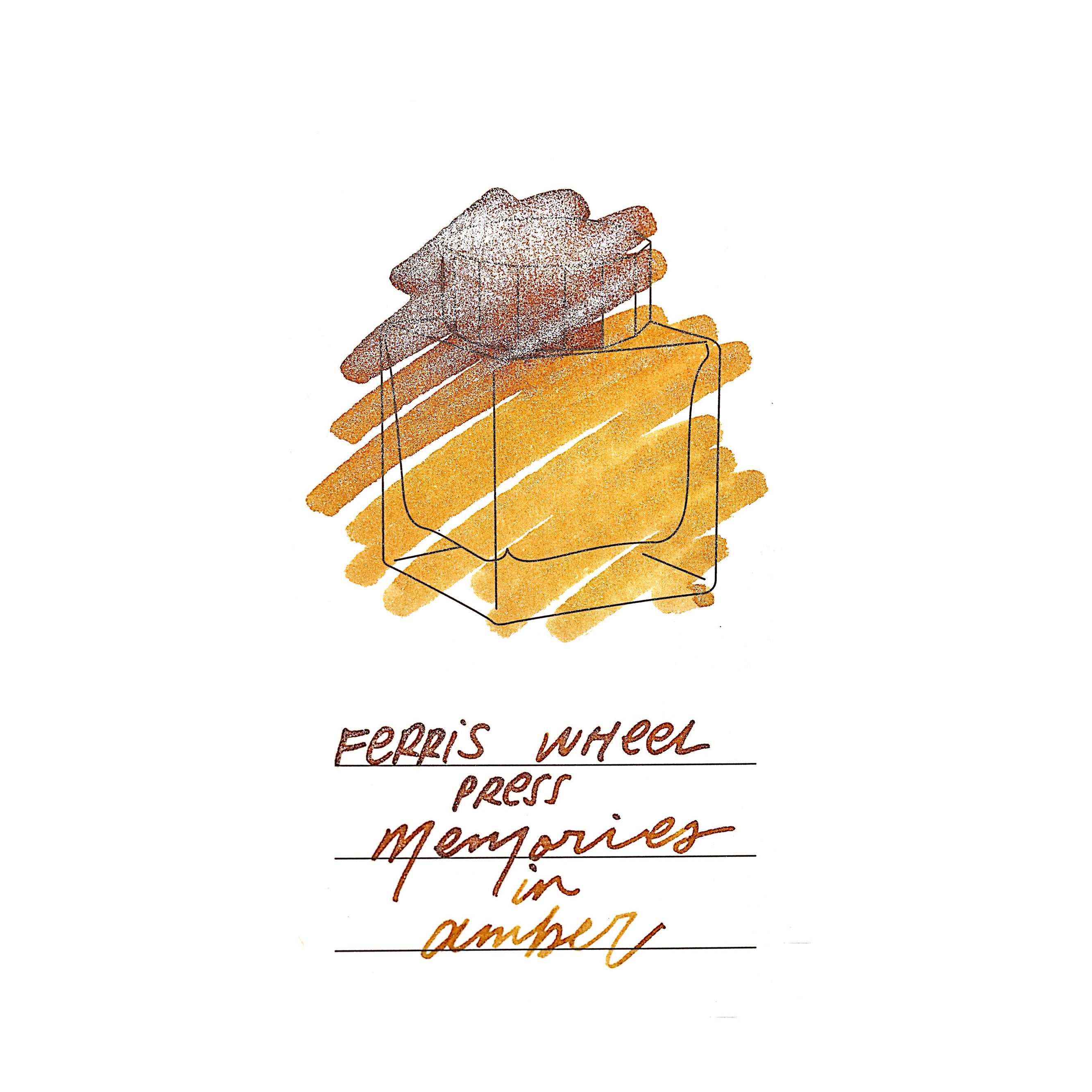 Ferris Wheel Press Ink Bottle - Memories in Amber - 38ml