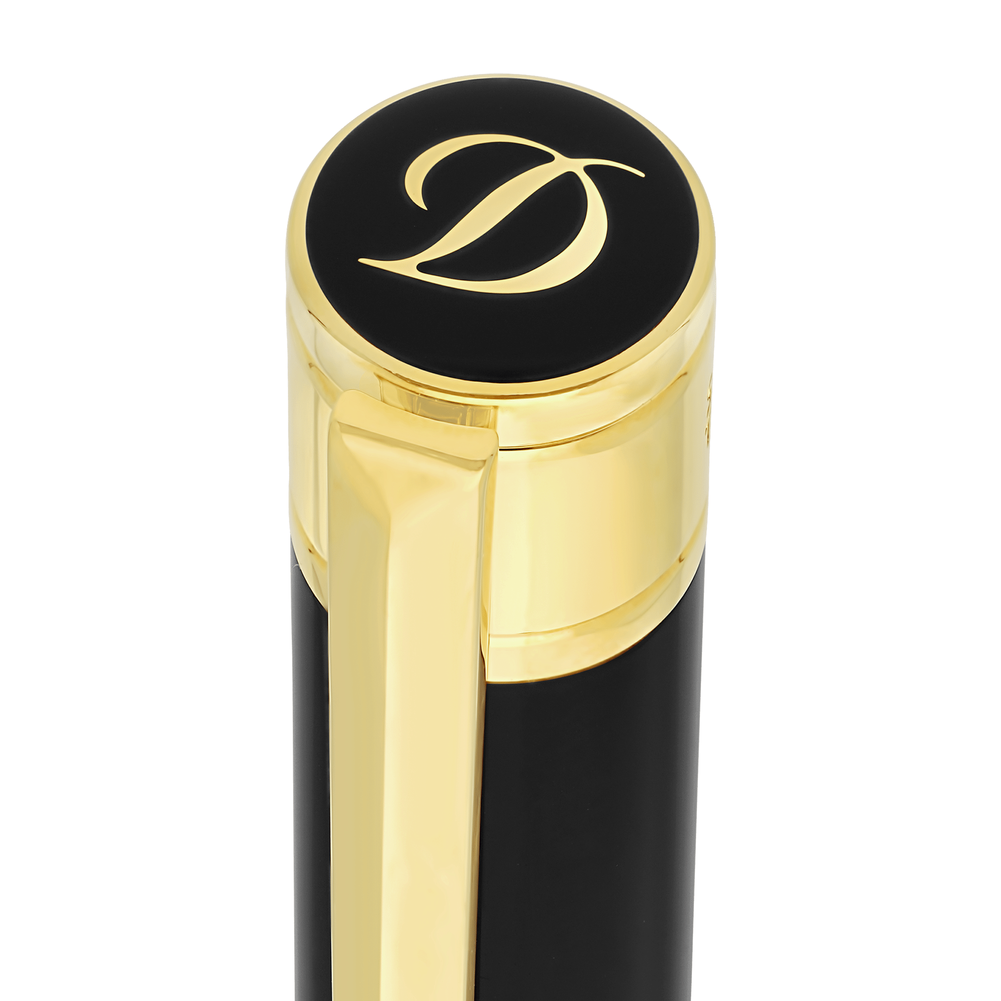 S T Dupont D - Initial Ballpoint Pen - Black - Gold Trim - Pen Boutique Ltd