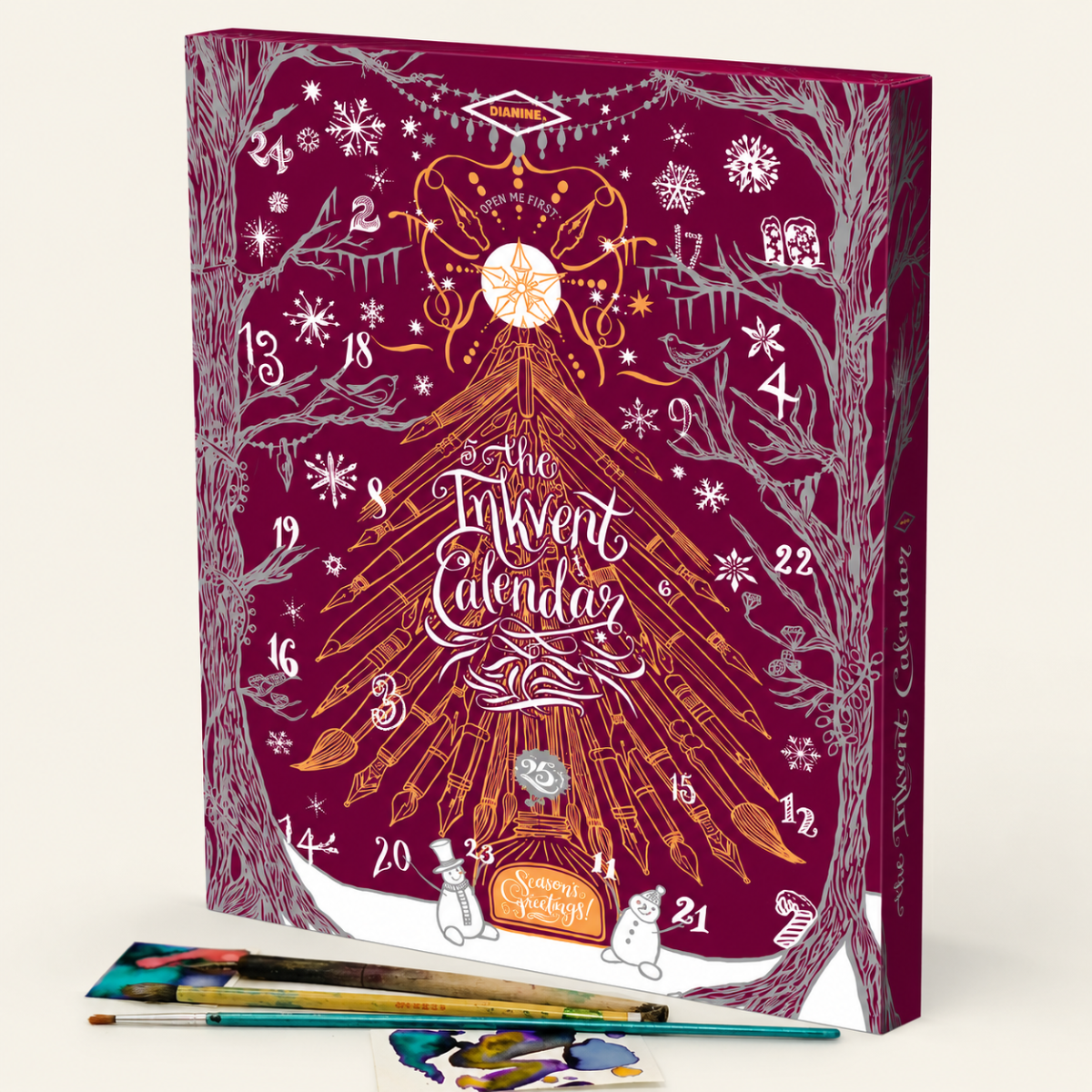 Diamine Inkvent Inks – 2026 Calendar (Burgundy Edition)