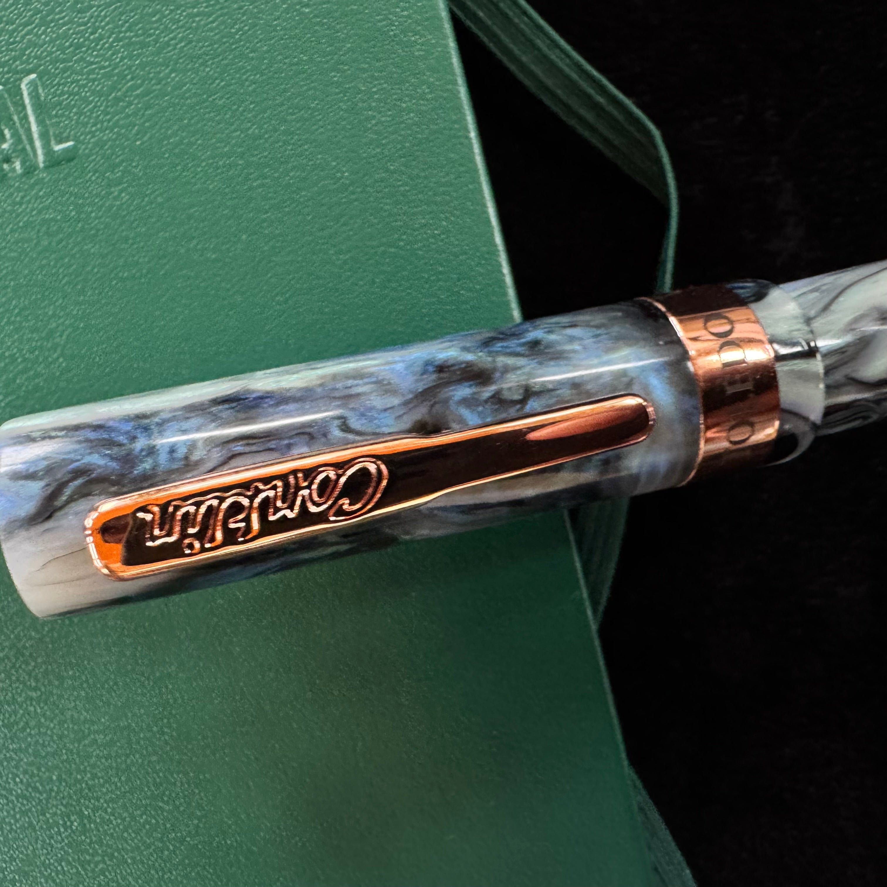 Conklin Toledo Fountain Pen - Limited Edition - Blue Abalone - Rose Gold Trim (Pen Boutique Exclusive) - Pen Boutique Ltd