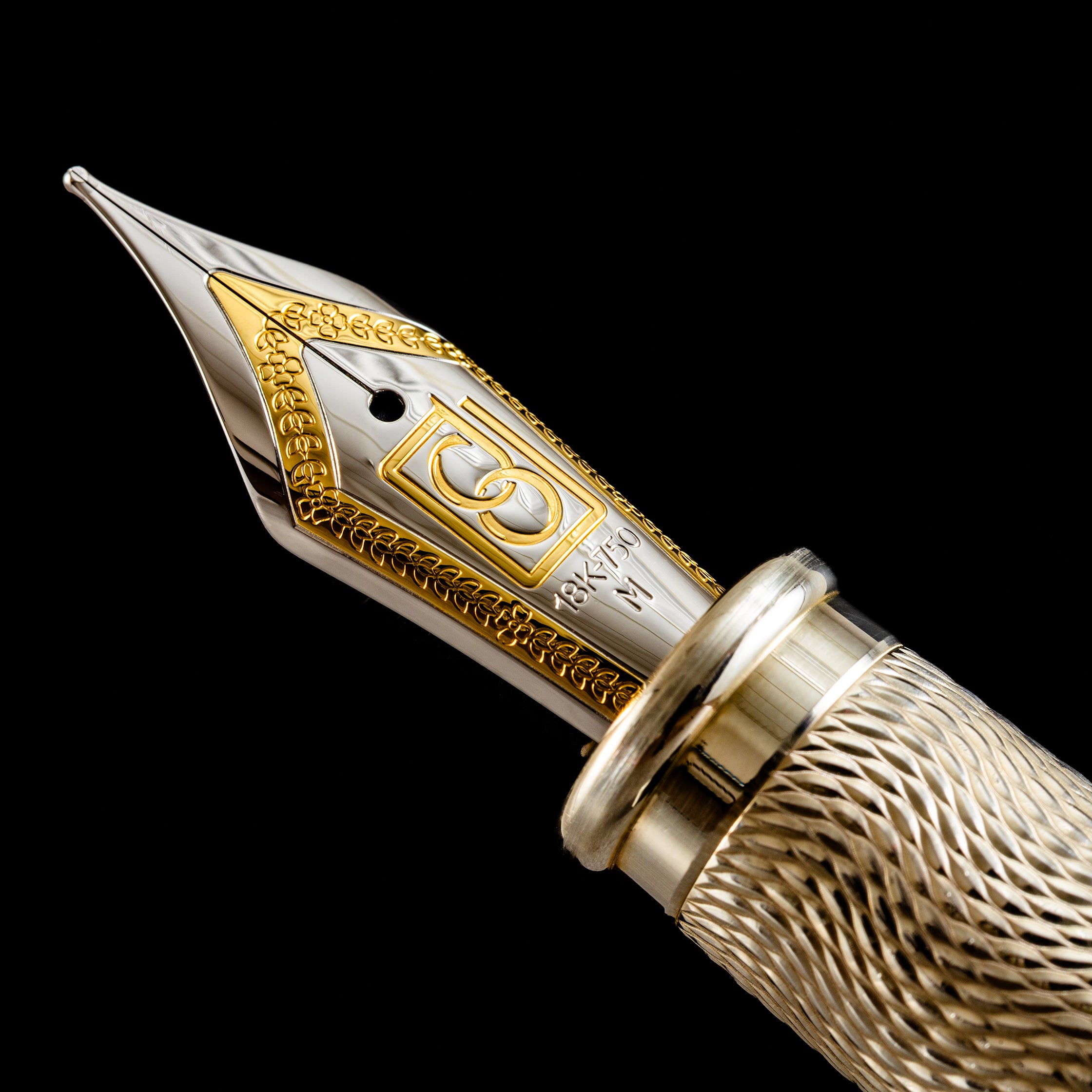 David Oscarson Green Wood Snake Fountain Pen - Verdigris (Limited Edition) - Pen Boutique Ltd
