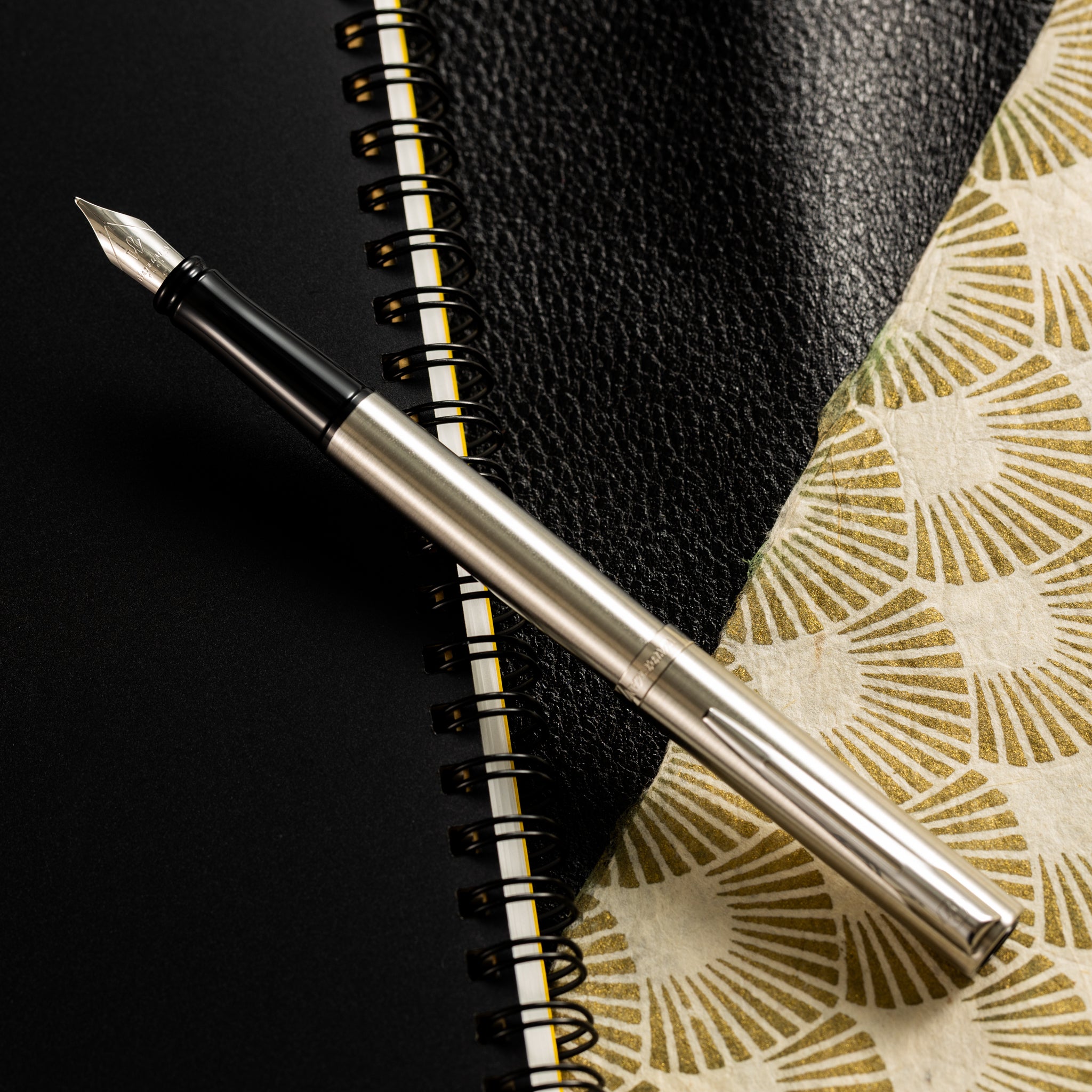 Waterman Impression Fountain Pen - Stainless Steel - Chrome Trim - Pen Boutique Ltd