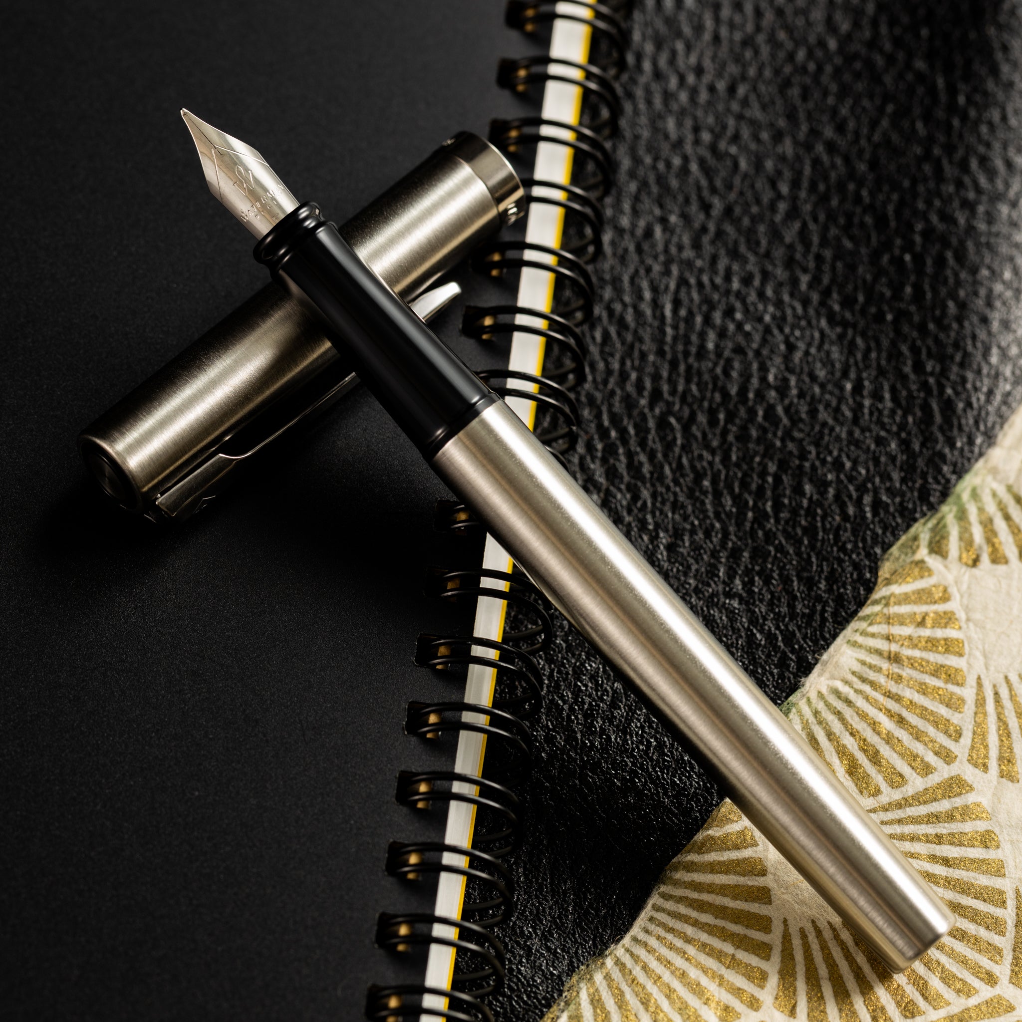 Waterman Impression Fountain Pen - Stainless Steel - Chrome Trim - Pen Boutique Ltd