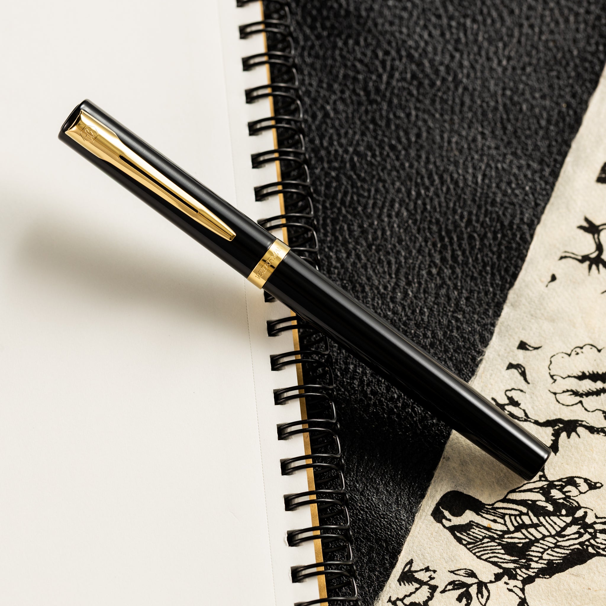 Waterman Impression Fountain Pen - Black - Gold Trim - Pen Boutique Ltd