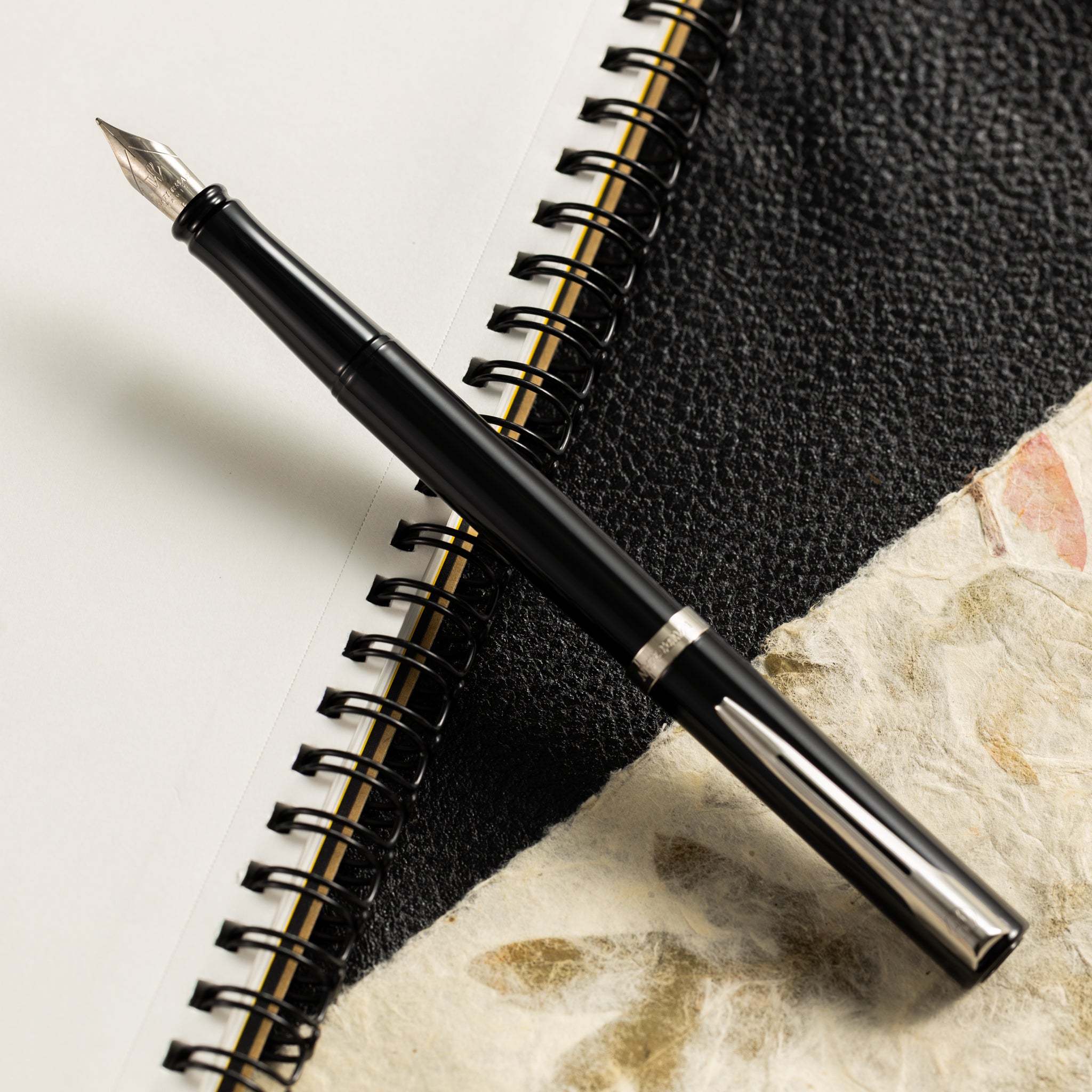 Waterman Impression Fountain Pen - Black - Chrome Trim - Pen Boutique Ltd