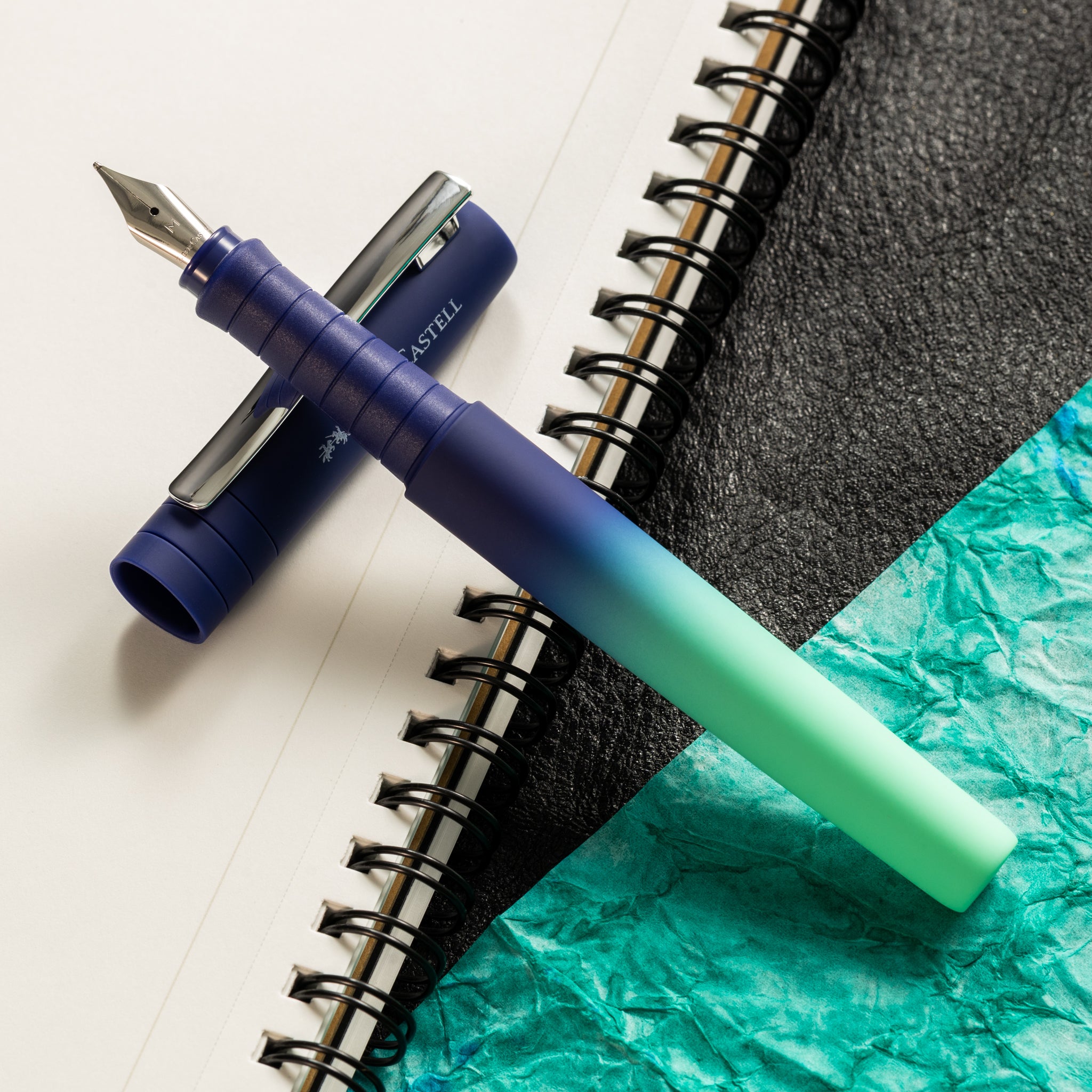 Faber - Castell Poly Flow Fountain Pen - Buzzing Blue - Pen Boutique Ltd