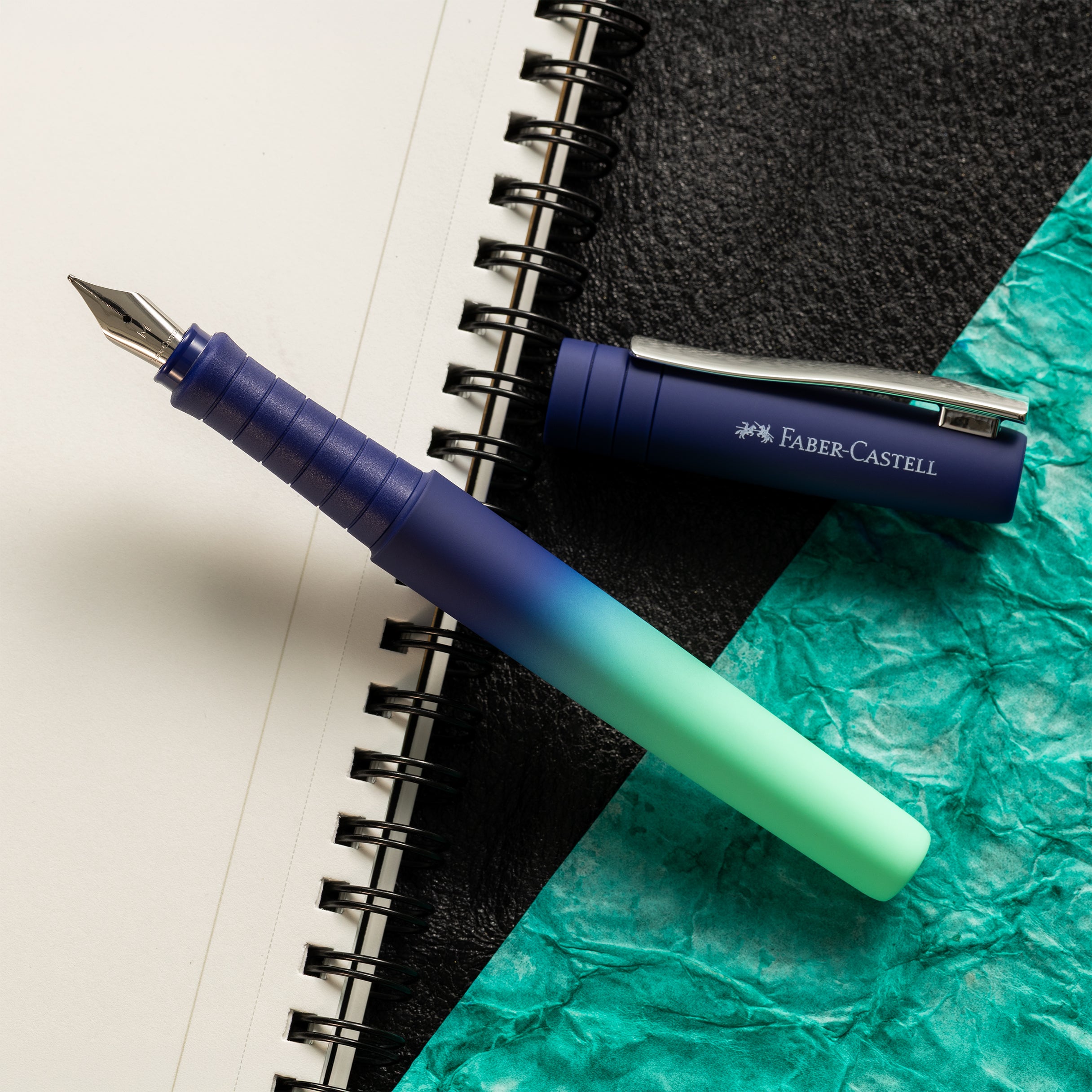 Faber - Castell Poly Flow Fountain Pen - Buzzing Blue - Pen Boutique Ltd