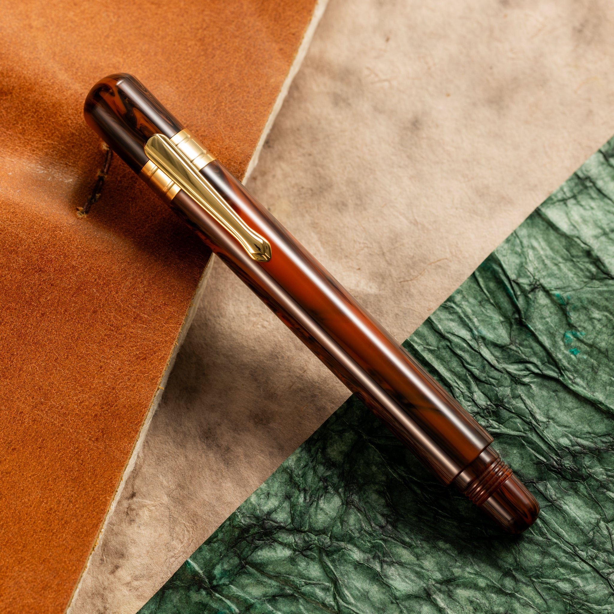 Taccia Covenant SE Fountain Pen - Persimmon Winds - Stainless Steel Nib - Pen Boutique Ltd