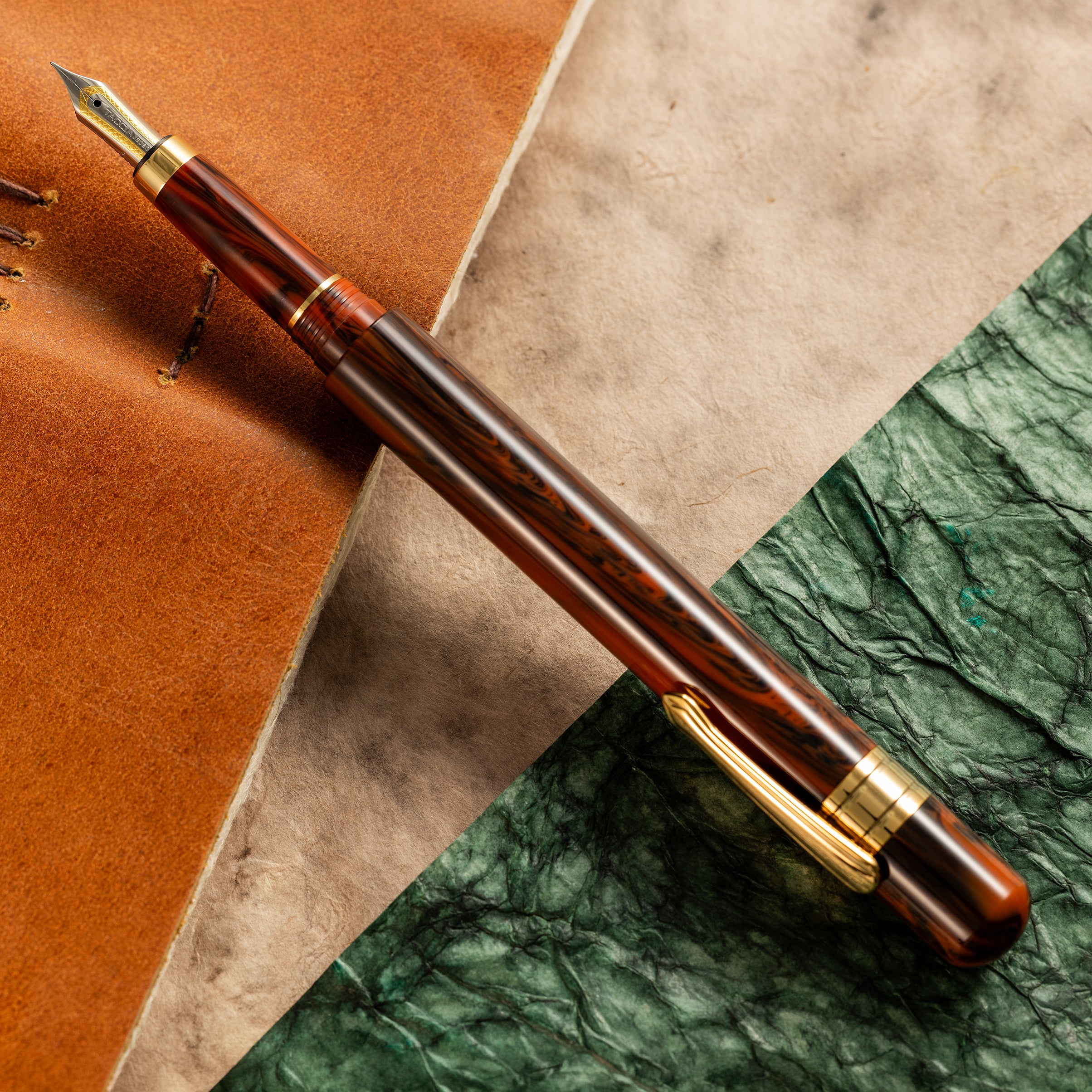 Taccia Covenant SE Fountain Pen - Persimmon Winds - Stainless Steel Nib - Pen Boutique Ltd