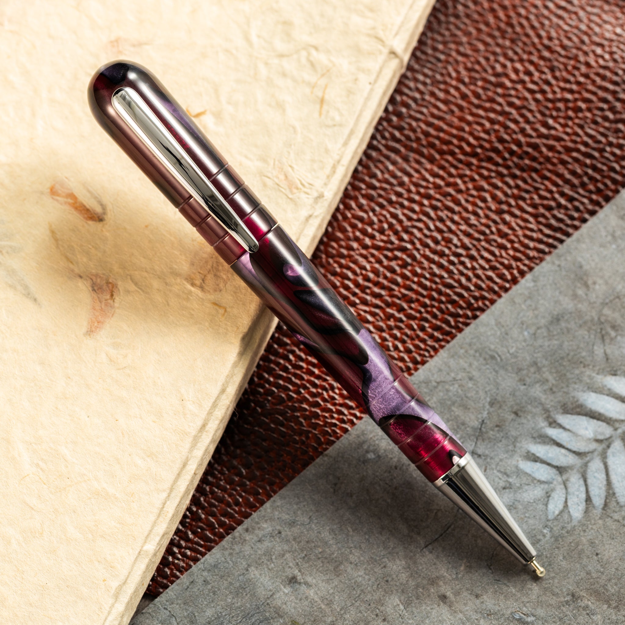 Taccia Callisto Ballpoint Pen - Magenta Comet - Pen Boutique Ltd