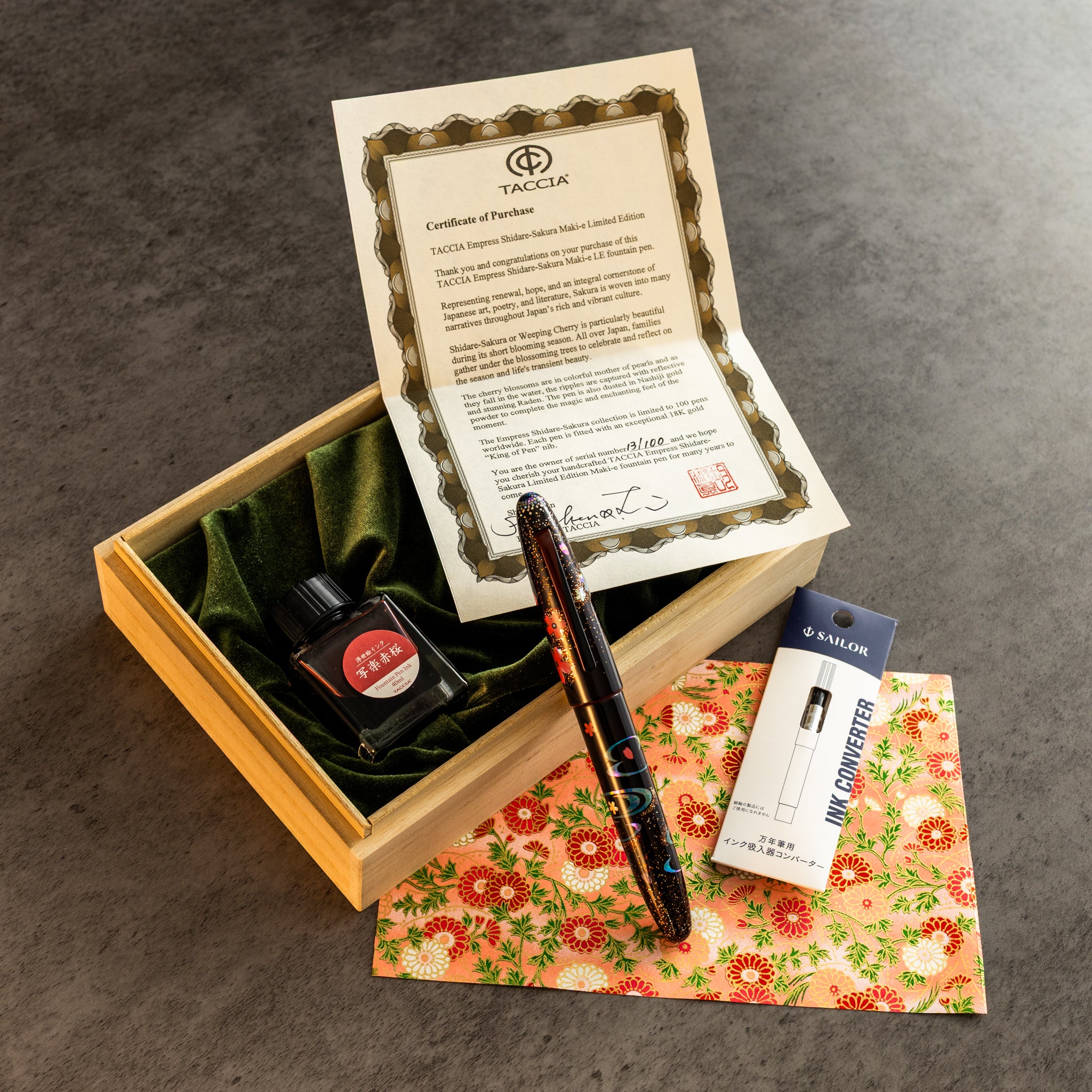 Taccia Empress Fountain Pen - Shidare Sakura Raden (Limited Edition) - Pen Boutique Ltd