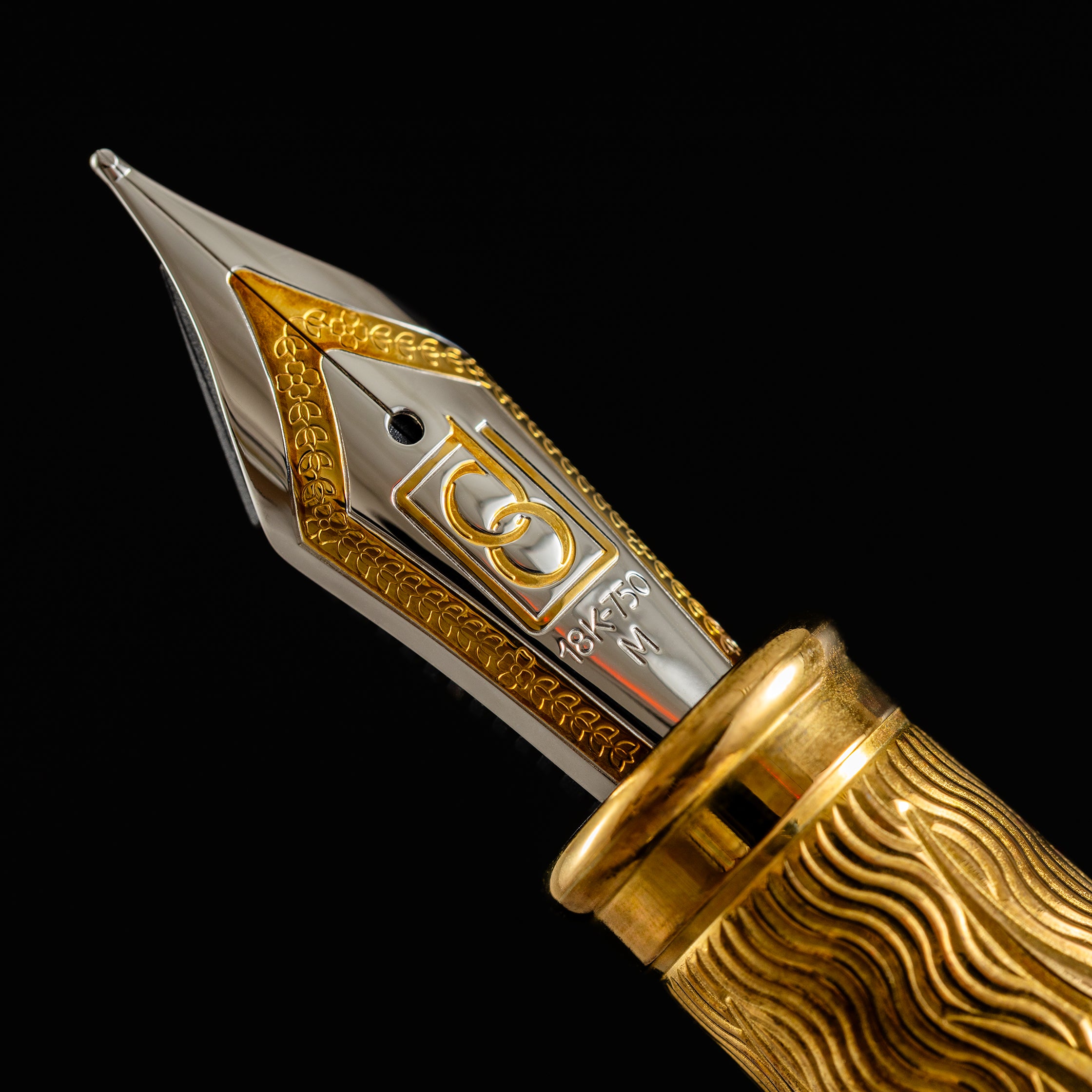 David Oscarson Celestial Fountain Pen - Limited Edition - Fire Red Golden Yellow-Pen Boutique Ltd