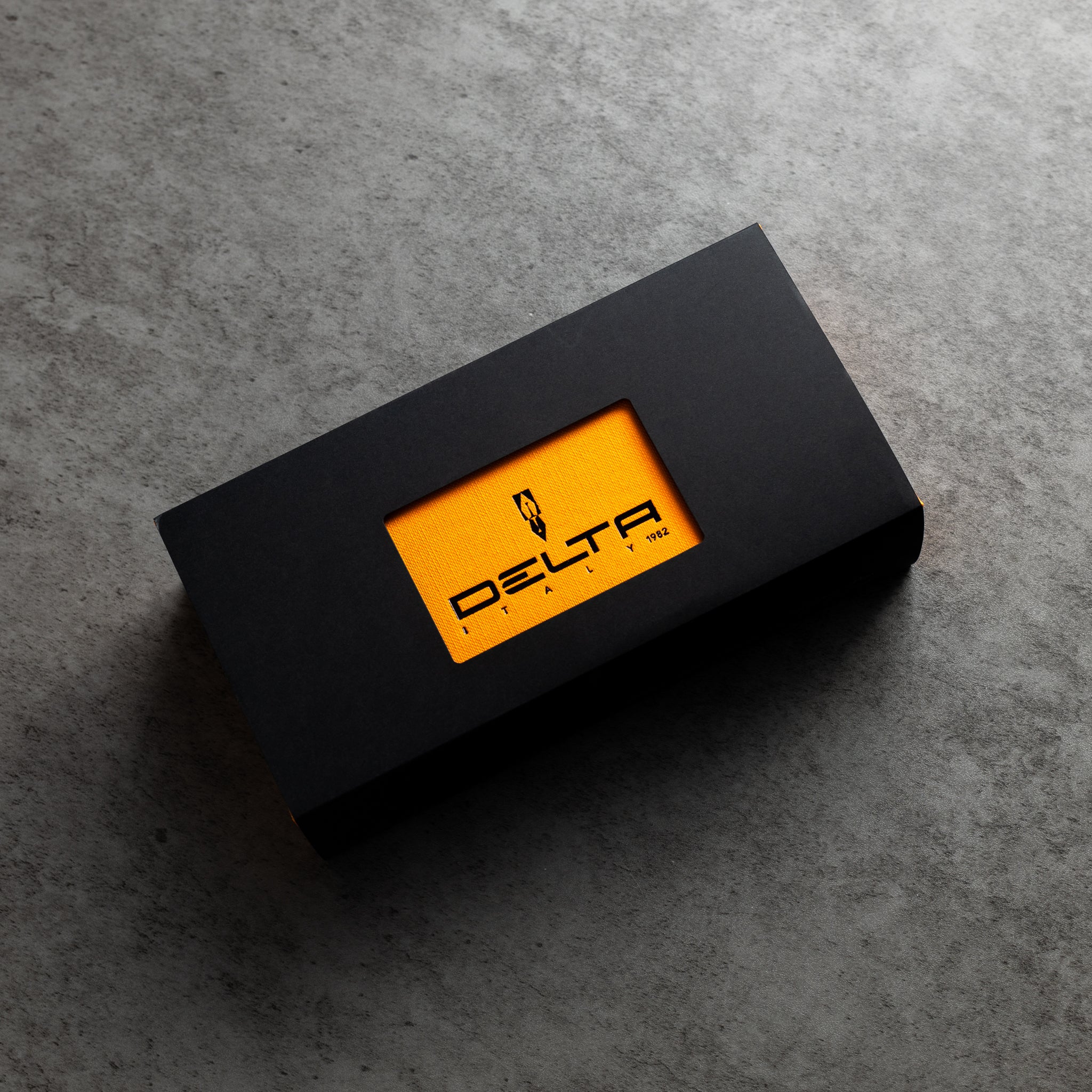 Delta DV Original Mini Rollerball Pen – Black & Orange with Palladium Trim - Pen Boutique Ltd