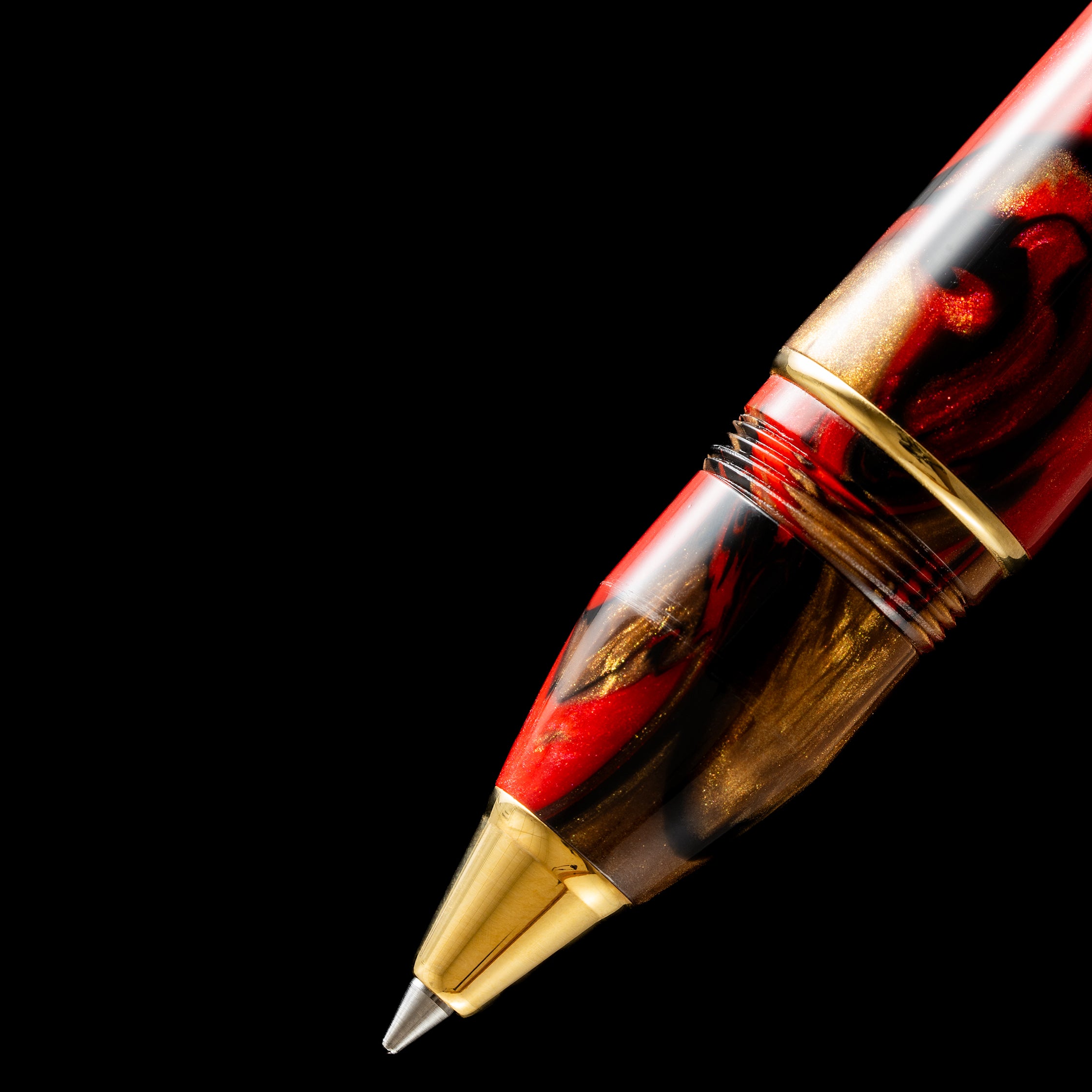 Maiora Ultra Ogiva Rollerball Pen - Golden Rule - Gold Trim-Pen Boutique Ltd