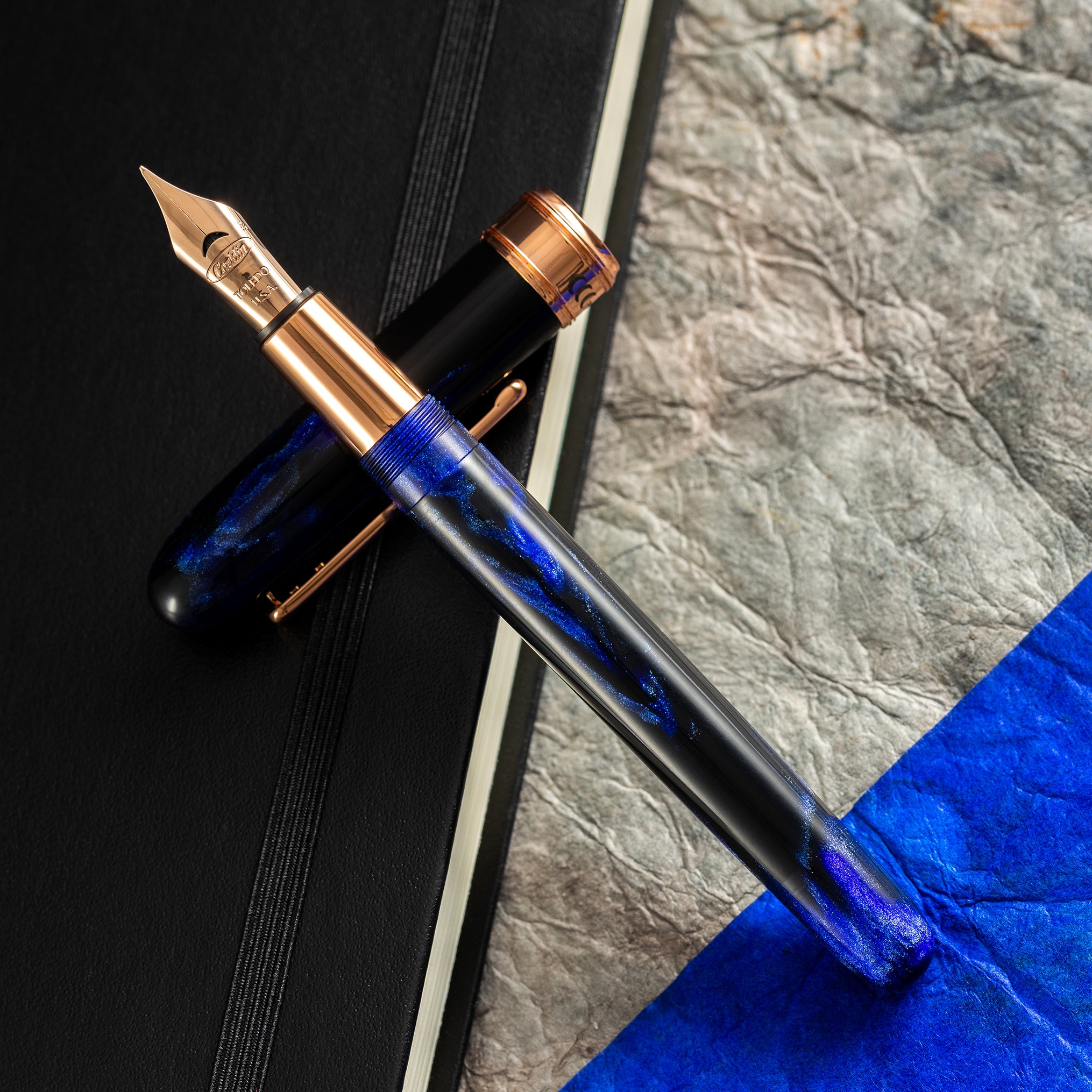 Conklin Symetrik Fountain Pen - Limited Edition - Mystic Soul "Energy" - Rose Gold Trim (Pen Boutique Exclusive)-Pen Boutique Ltd
