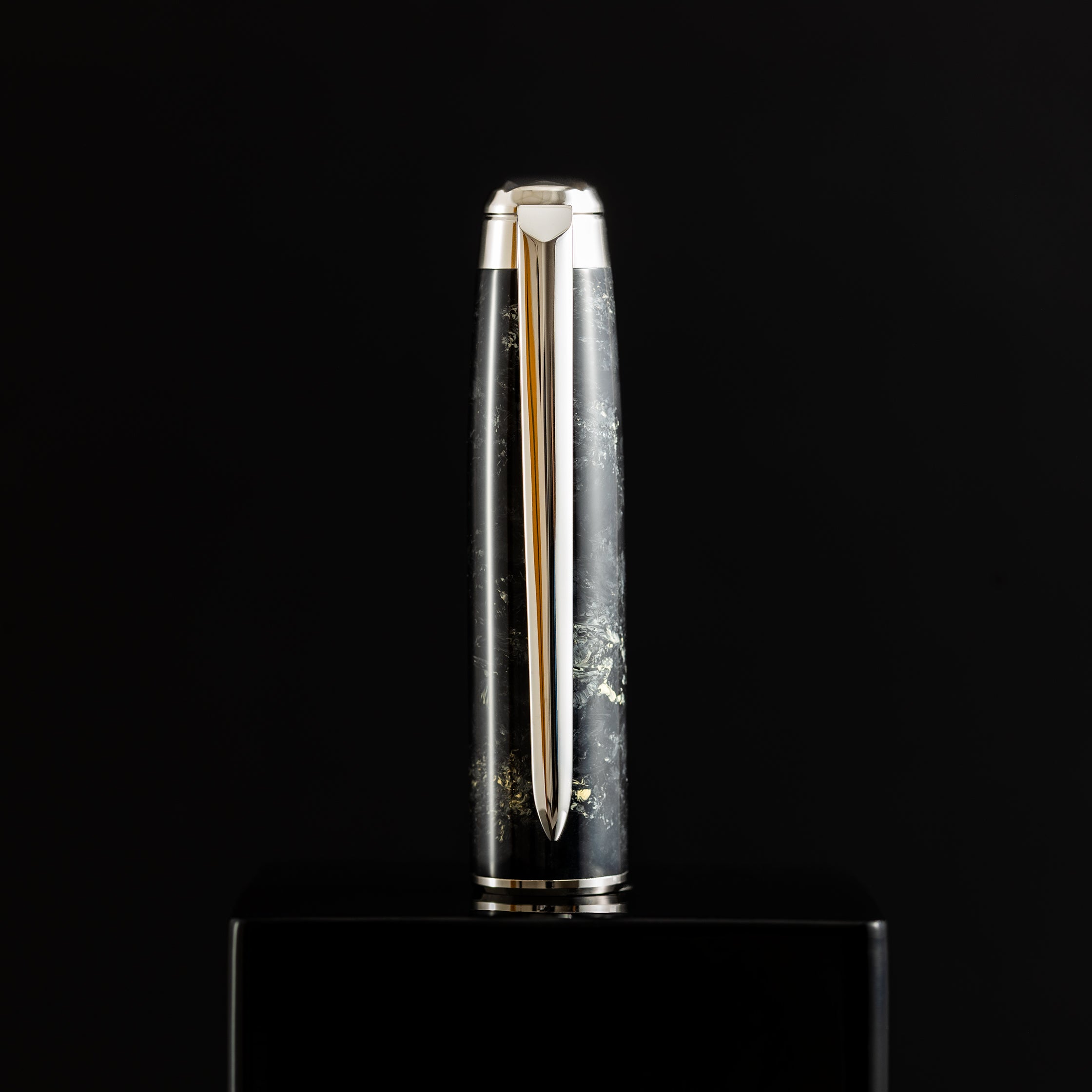 S T Dupont Line D Eternity Rollerball Pen - Popote Black - Palladium Trim (Medium) - Pen Boutique Ltd