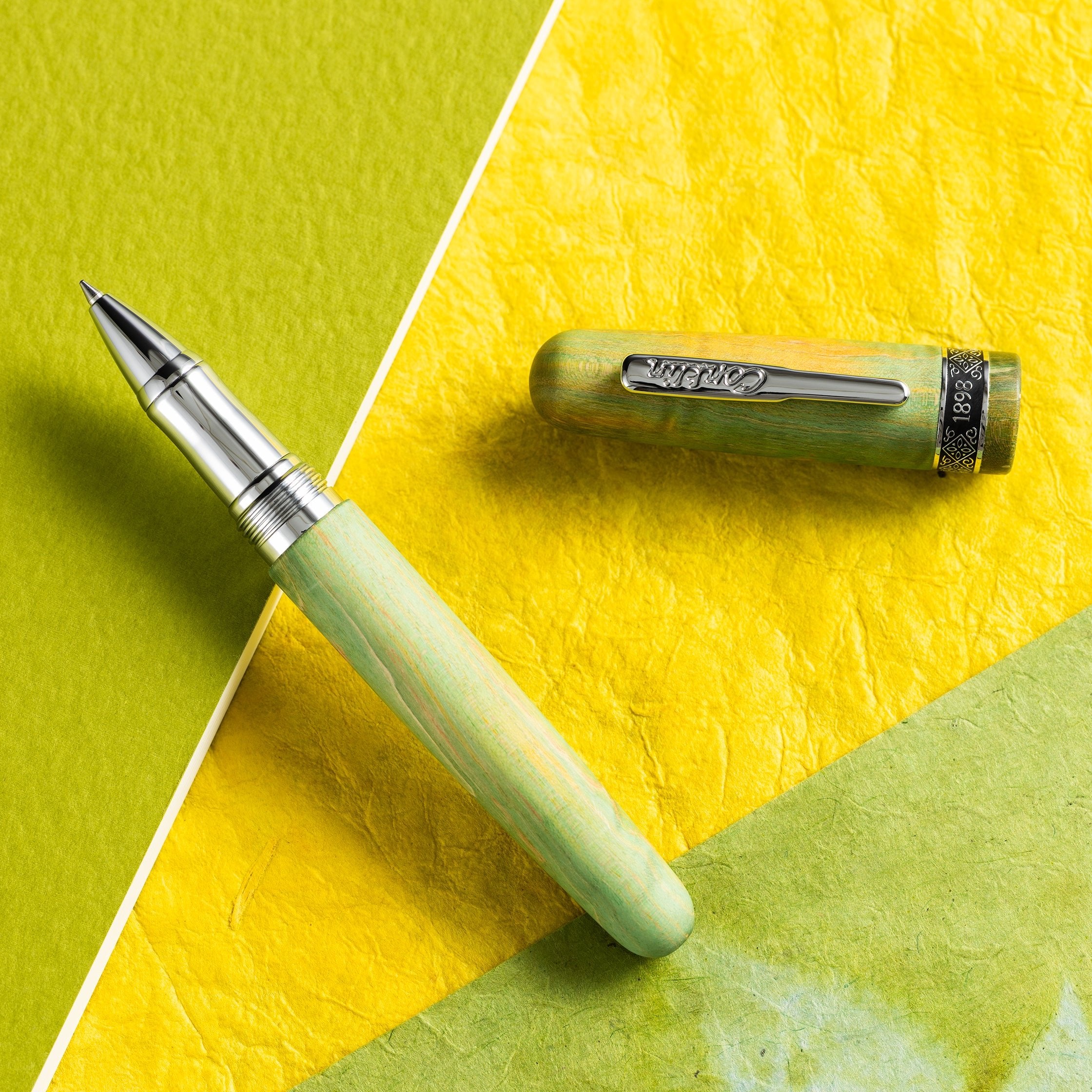 Conklin 1898 Rollerball Pen - Stabilized Wood Matte Green (Limited Edition) - Pen Boutique Ltd
