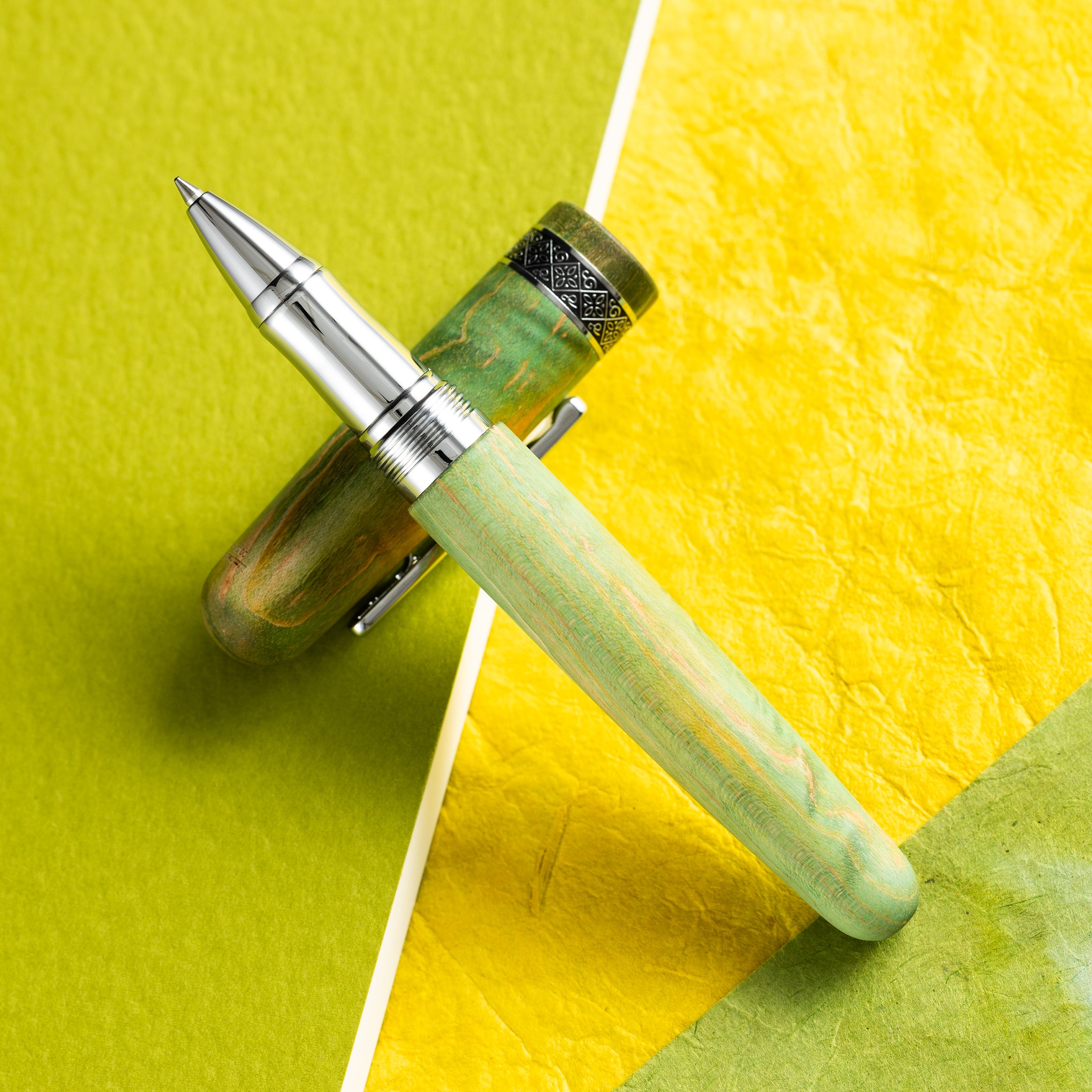 Conklin 1898 Rollerball Pen - Stabilized Wood Matte Green (Limited Edition) - Pen Boutique Ltd