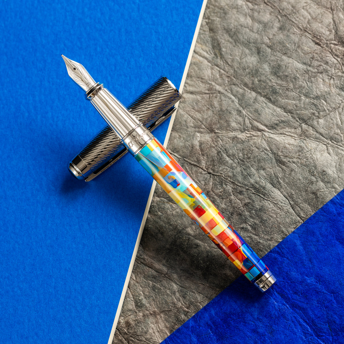 S T Dupont Line D Fountain Pen - Eternity Graff'ty (Large) - Pen Boutique Ltd