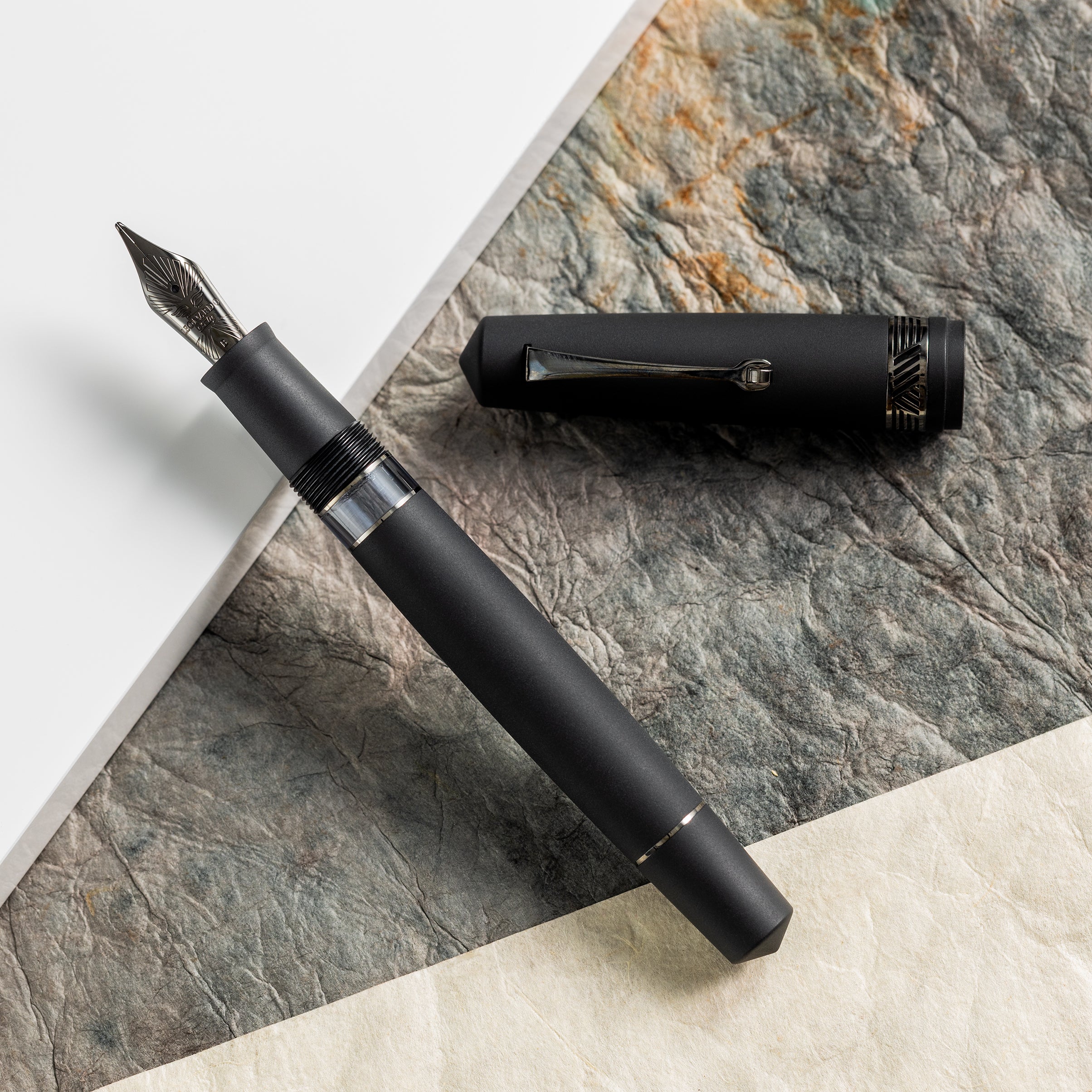 Leonardo Momento Magico Fountain Pen - Black Matte - Steel Nib - Pen Boutique Ltd