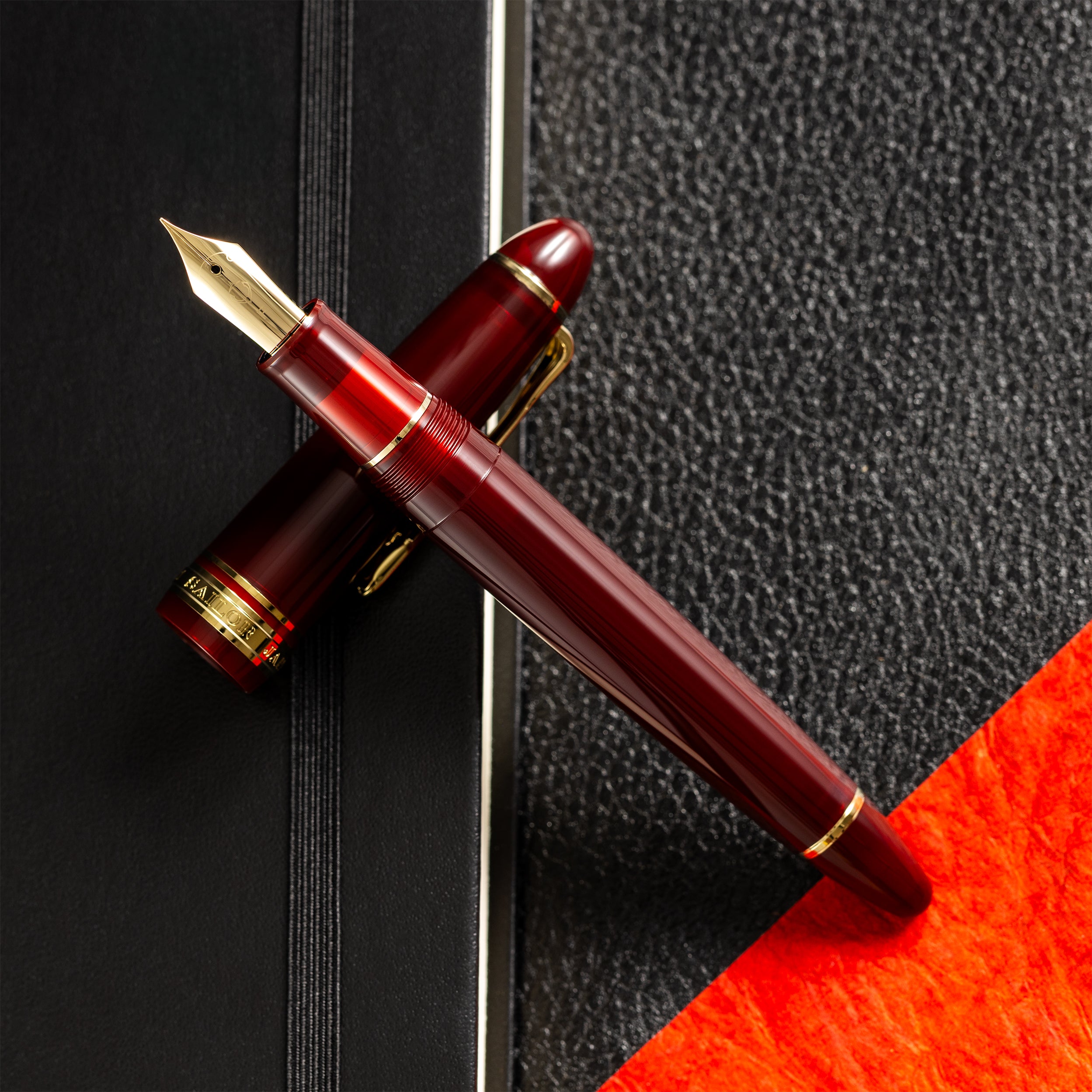 Sailor 1911 Casual L Basis Gold Trim Fountain Pen – Muted Red - Pen Boutique Ltd