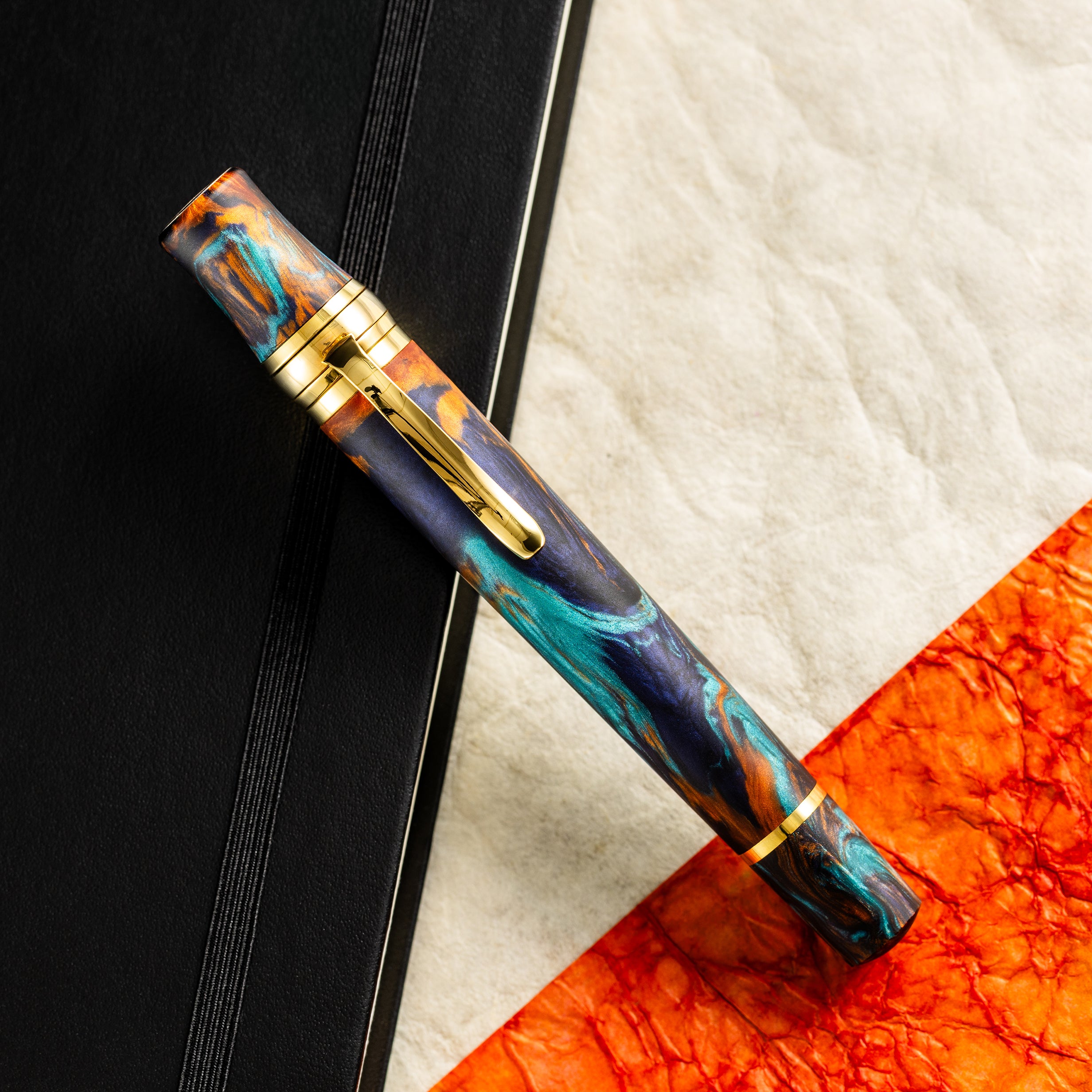 Stipula DaVinci Fountain Pen - Bohemian Twilight - 14K Gold Stiflex Point Nib (Limited Edition) - Pen Boutique Ltd