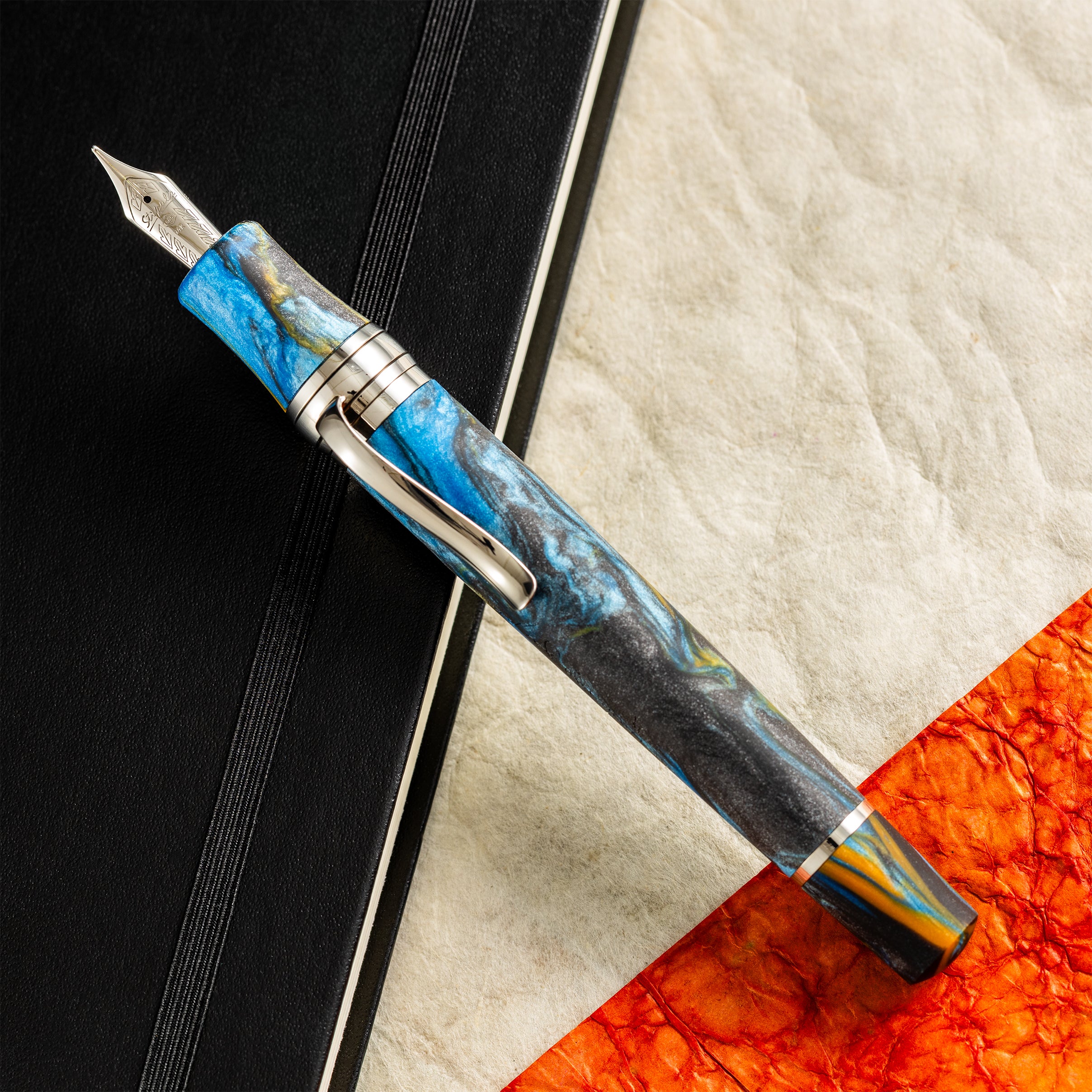 Stipula DaVinci Fountain Pen - Ken's Mix - 14K Gold Stiflex Point Nib (Limited Edition) - Pen Boutique Ltd