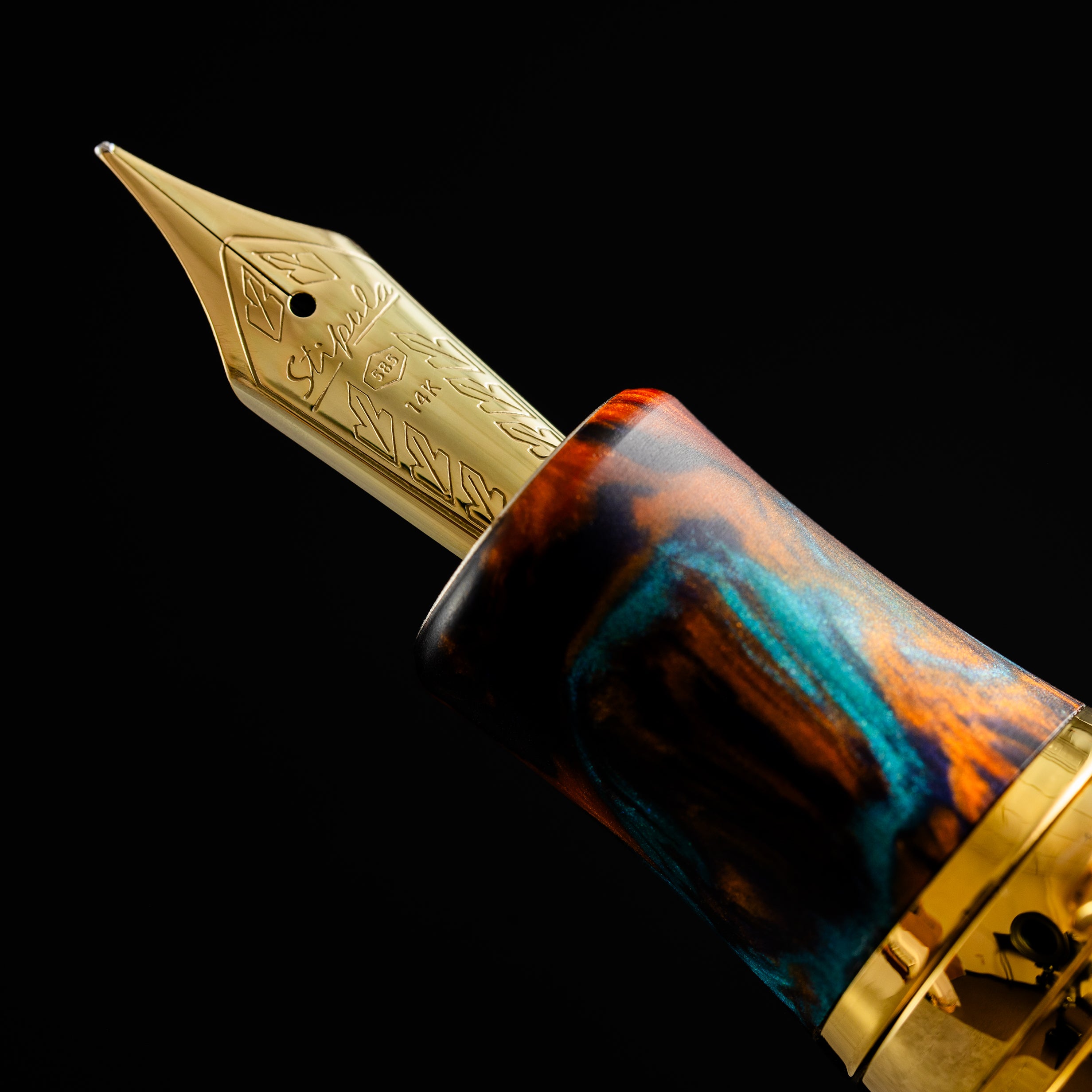 Stipula DaVinci Fountain Pen - Bohemian Twilight - 14K Gold Stiflex Point Nib (Limited Edition) - Pen Boutique Ltd