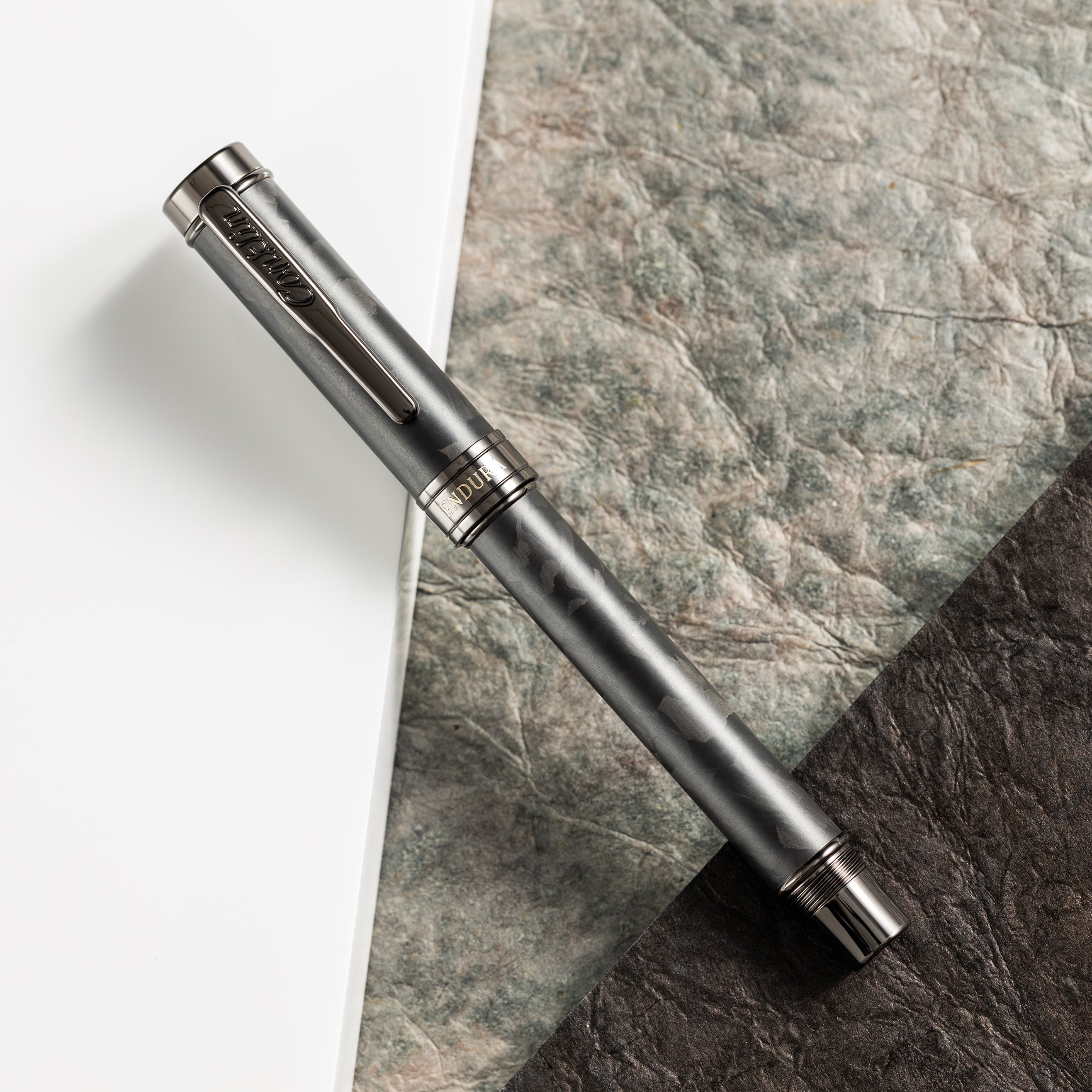 Conklin Endura Rollerball Pen - Forged Carbon Fiber - Gunmetal Trim (Numbered Edition)-Pen Boutique Ltd
