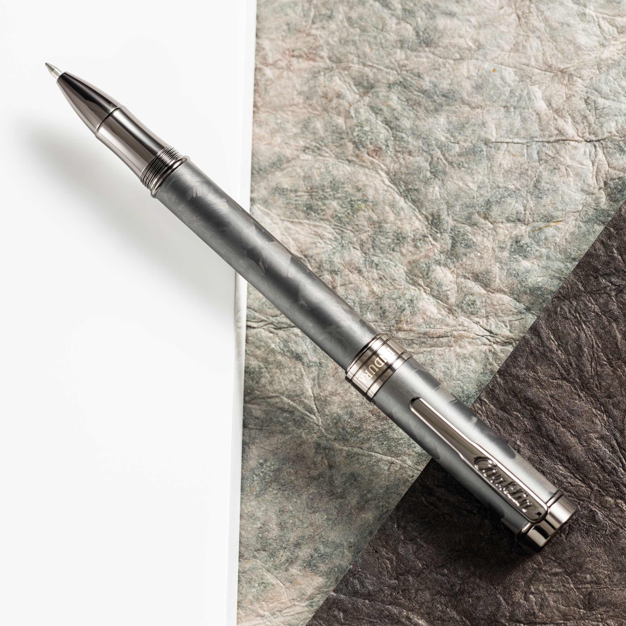 Conklin Endura Rollerball Pen - Forged Carbon Fiber - Gunmetal Trim (Numbered Edition)-Pen Boutique Ltd