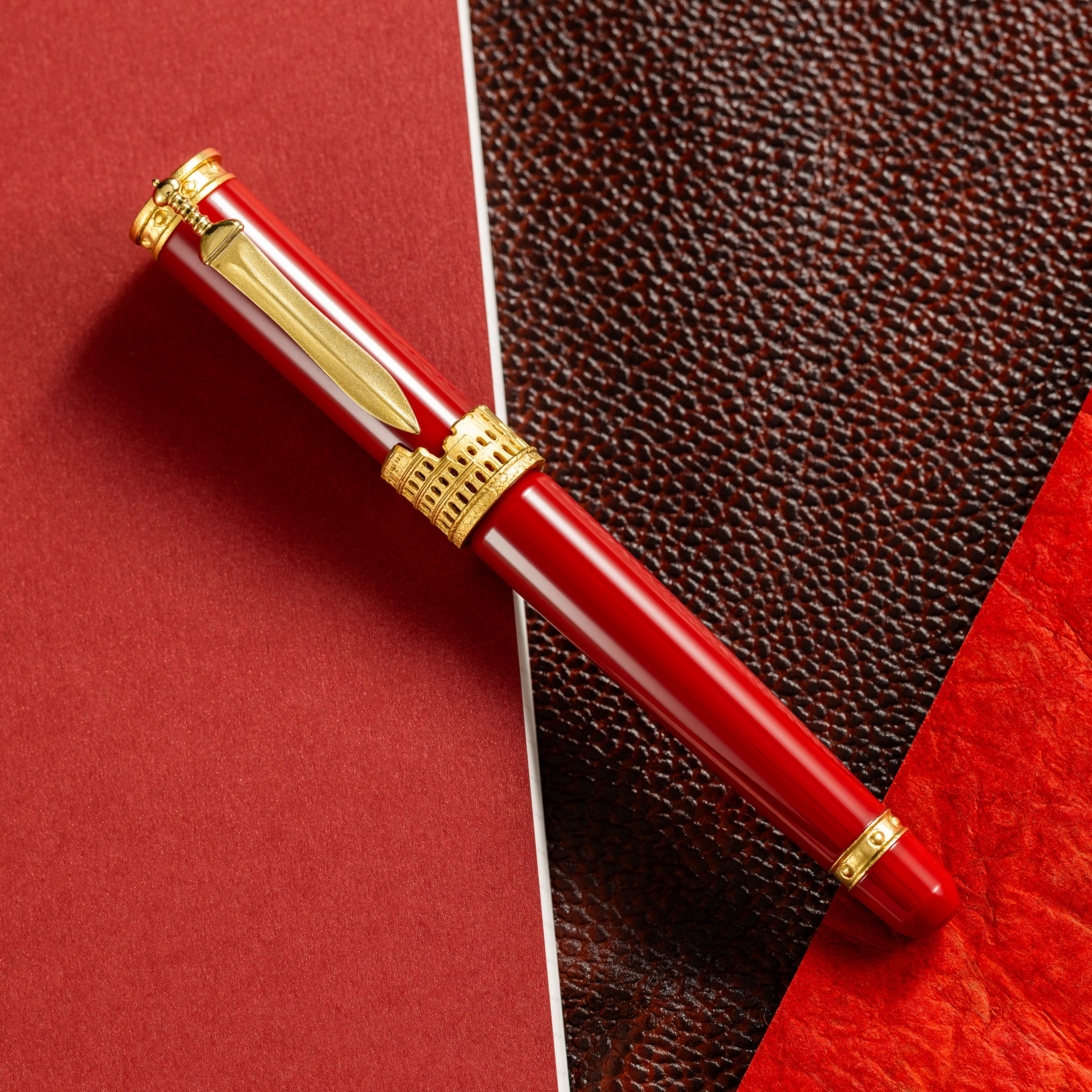 Stipula Gladiator Fountain Pen - Red-Pen Boutique Ltd
