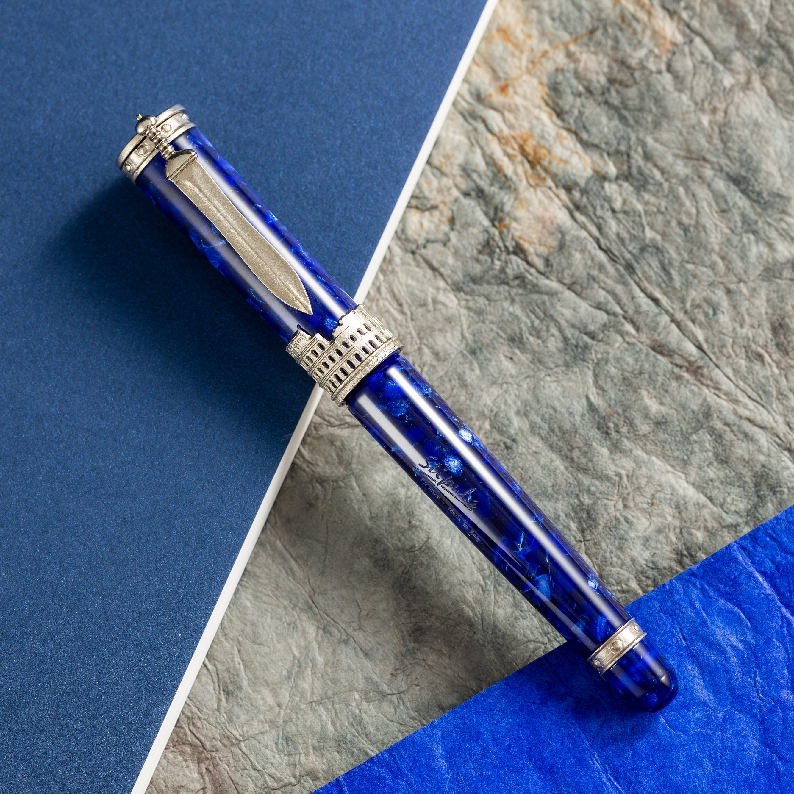 Stipula Gladiator Fountain Pen - Cuma Blue-Pen Boutique Ltd