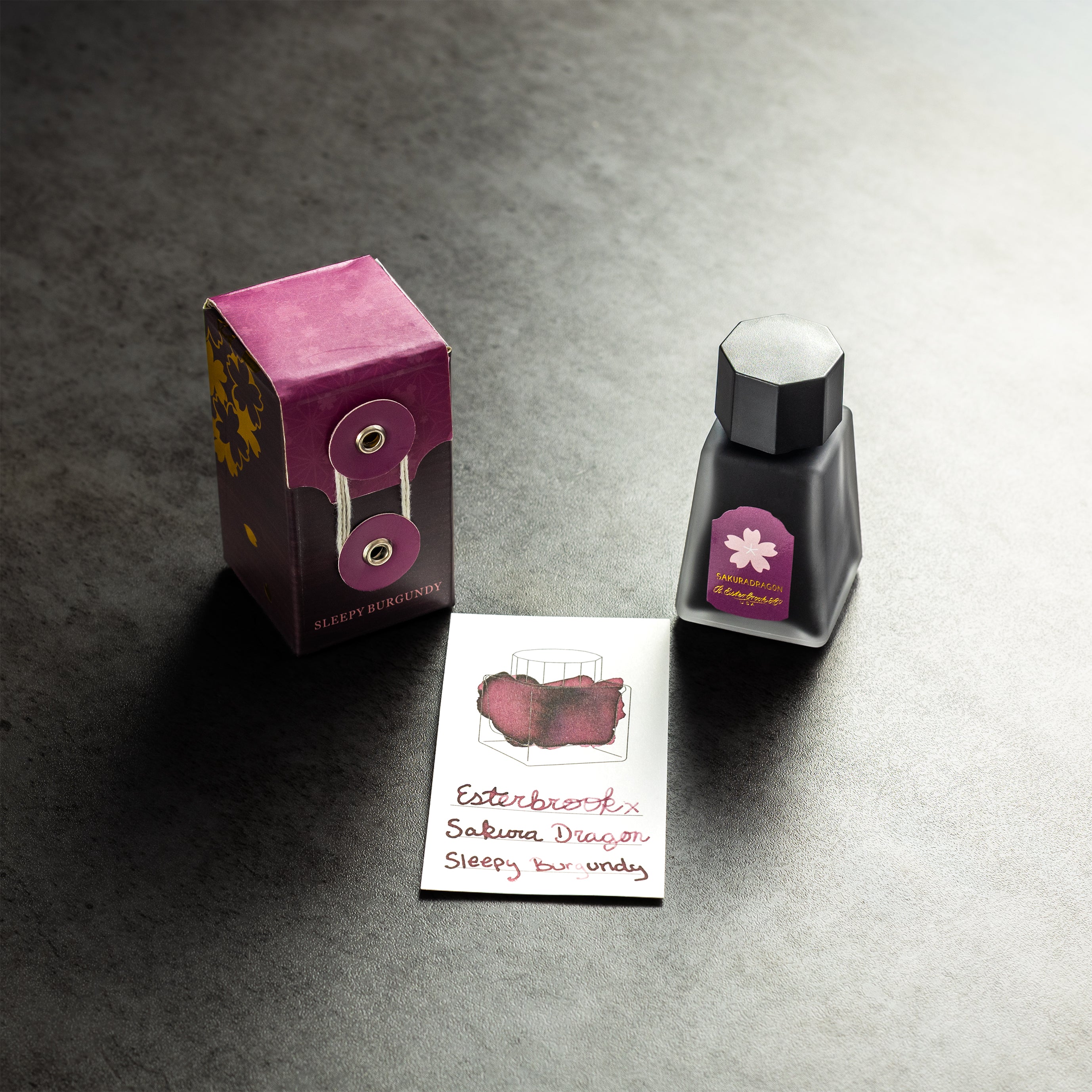 Esterbrook x Sakura Dragon Ink Bottle - Sleepy Burgundy - 30ml-Pen Boutique Ltd