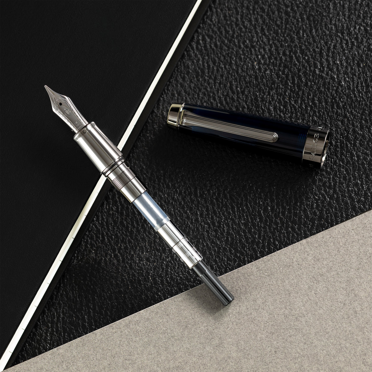 Sailor Professional Gear Anchor Fountain Pen - Blue Dawn - Black IP Trim - Pen Boutique Ltd