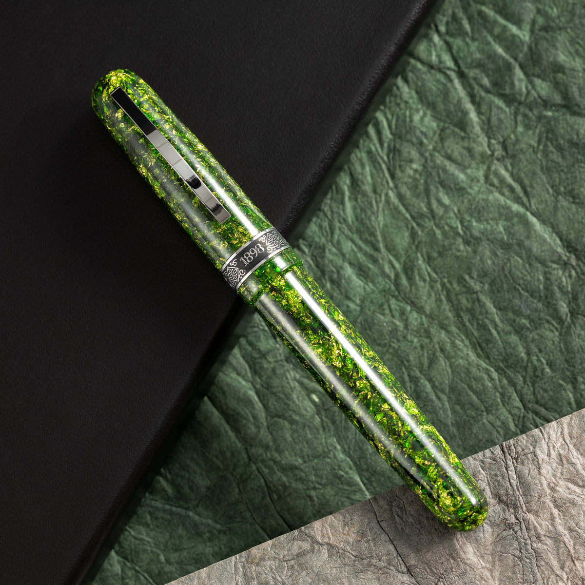 Conklin 1898 Collection Rollerball Pen - Solaris Green - Chrome Trim (Limited Edition) - Pen Boutique Ltd