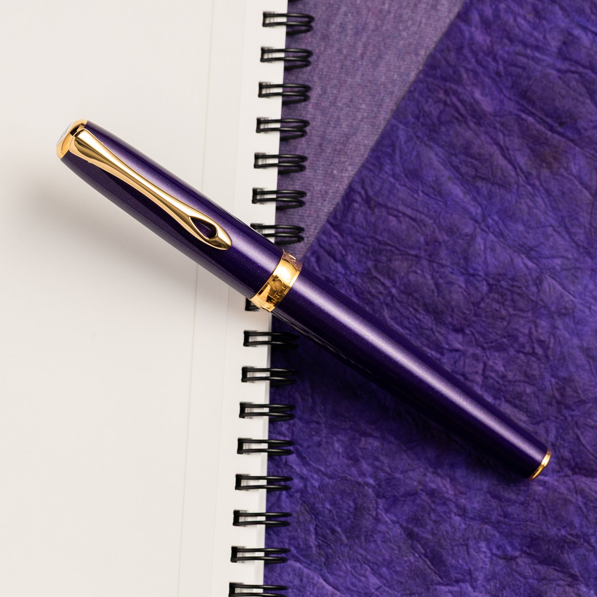 Diplomat Excellence A2 Fountain Pen - Violet Rain - 14K - Pen Boutique Ltd