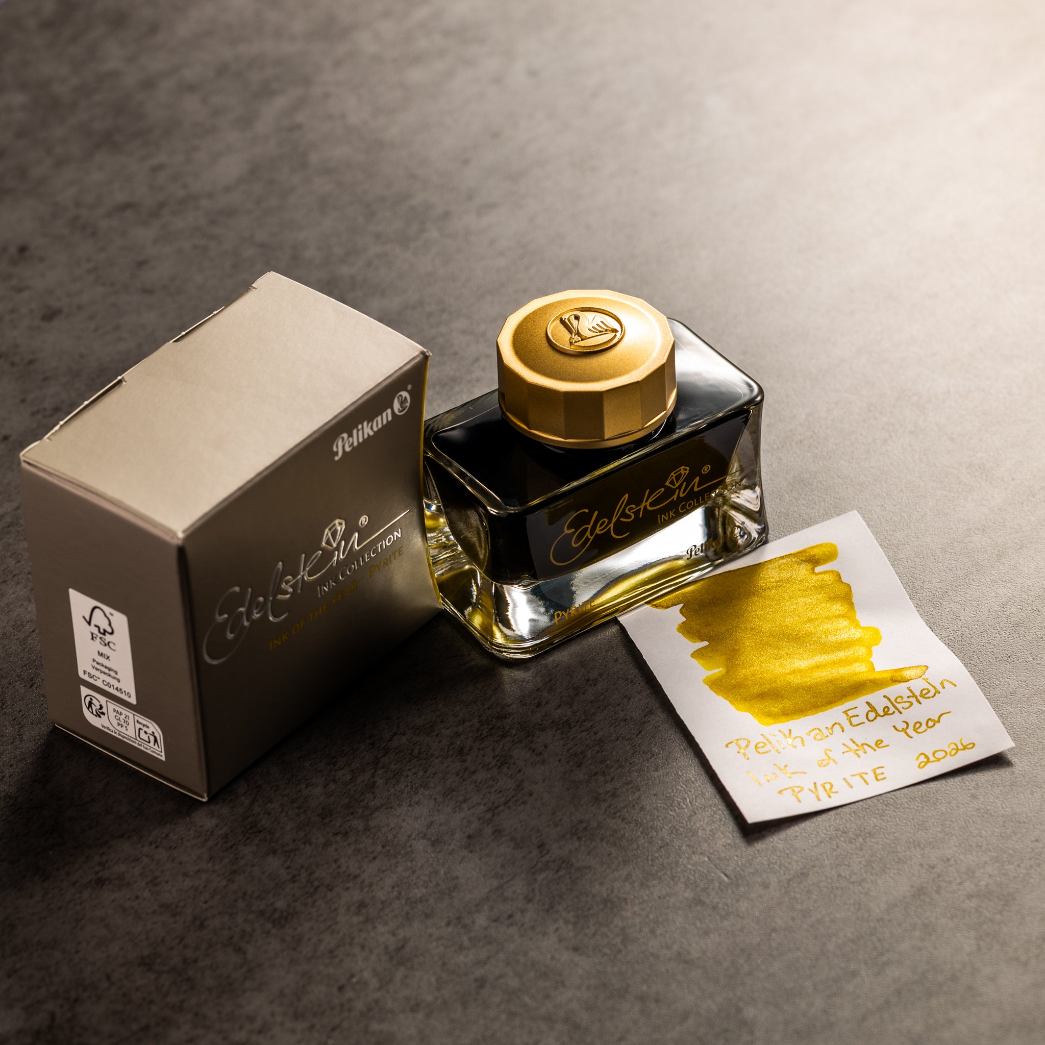 Pelikan Edelstein Ink Bottle - Pyrite - 50ml (Ink Of The Year 2026) - Pen Boutique Ltd