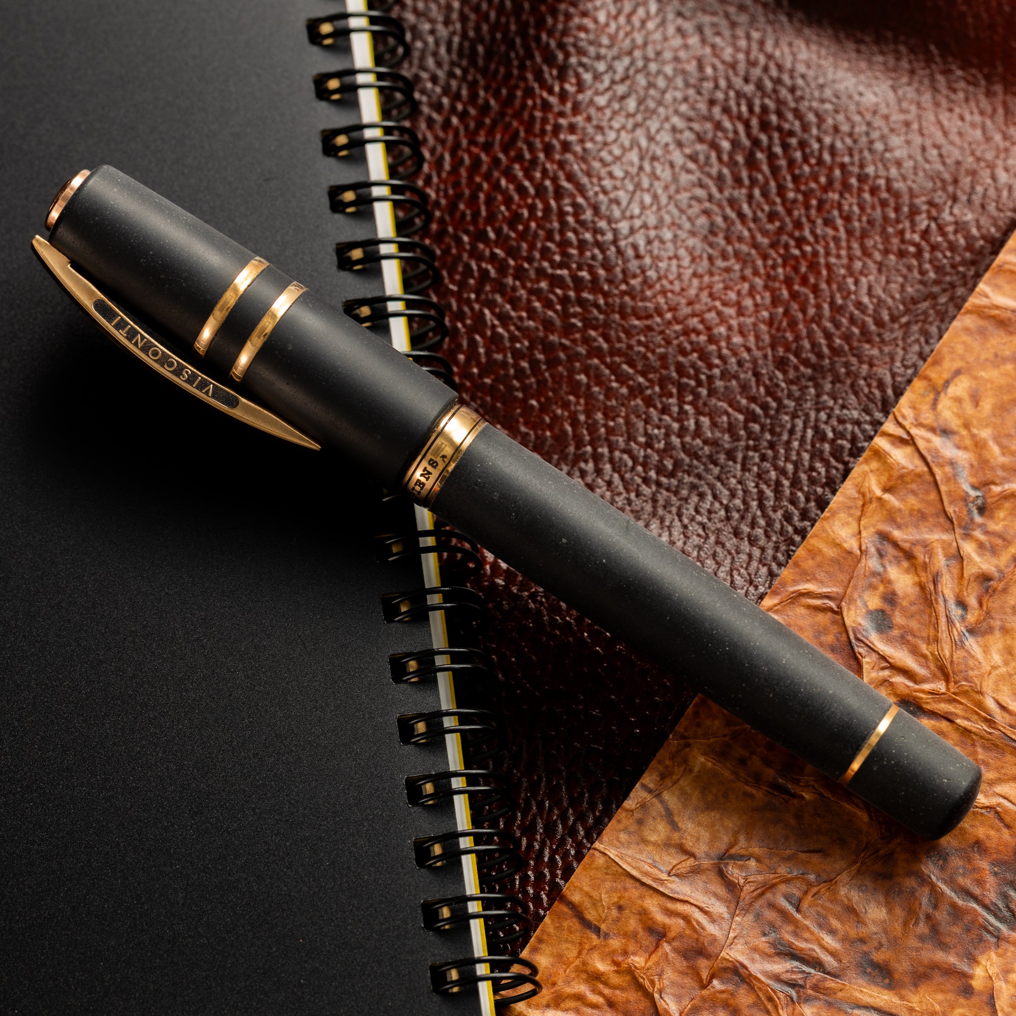 Visconti Homo Sapiens Fountain Pen – Volcano Lava Black – Bronze Trim - Pen Boutique Ltd