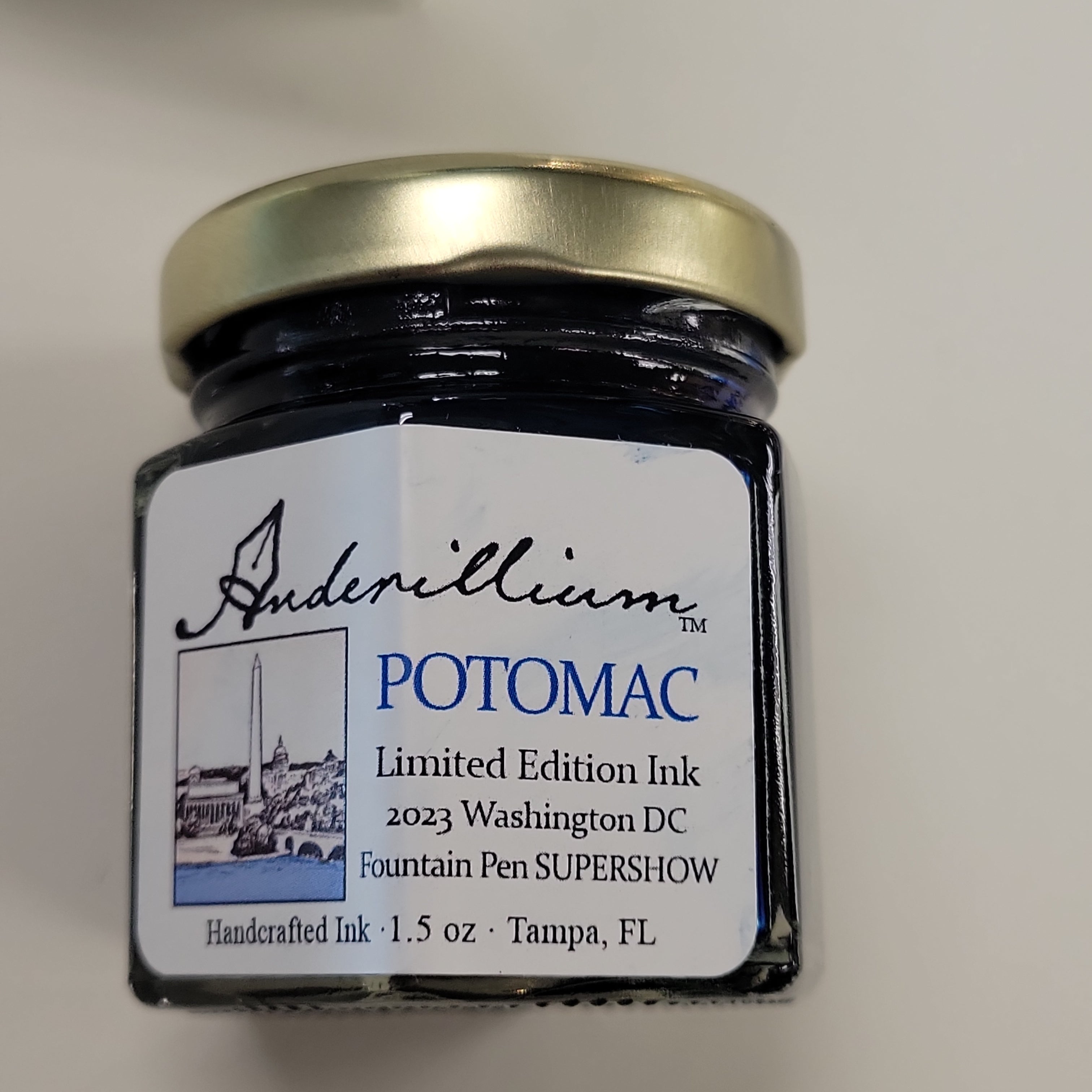 Anderillium Potomac Ink Bottle - 2023 DC Pen Show - Pen Boutique Ltd