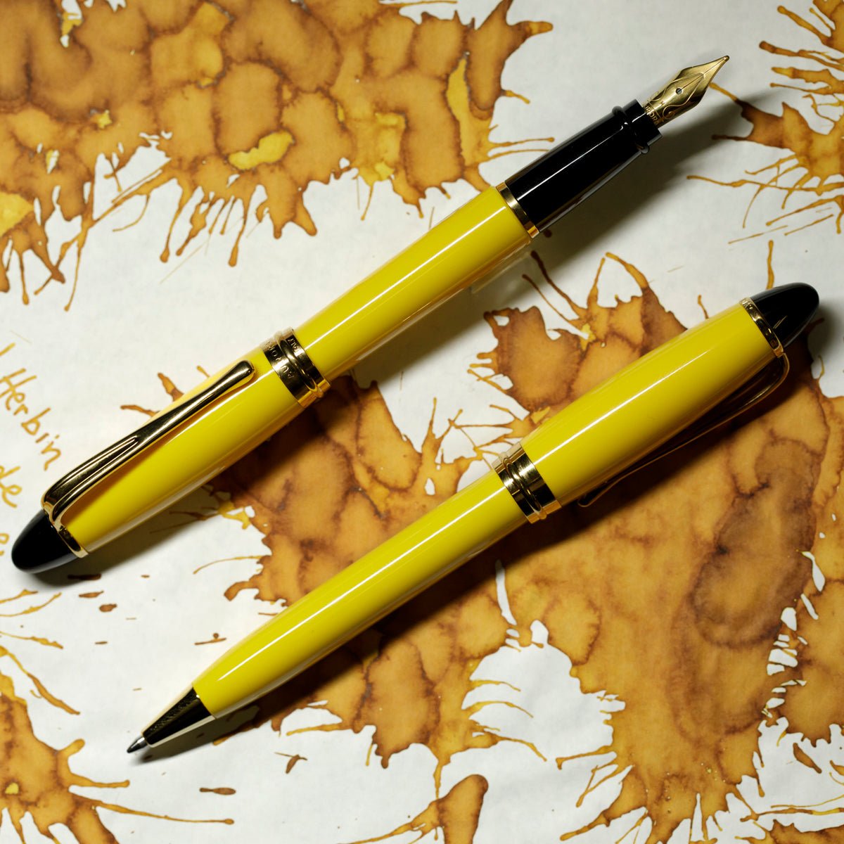 Aurora Ipsilon Fountain Pen - Yellow - Pen Boutique Ltd