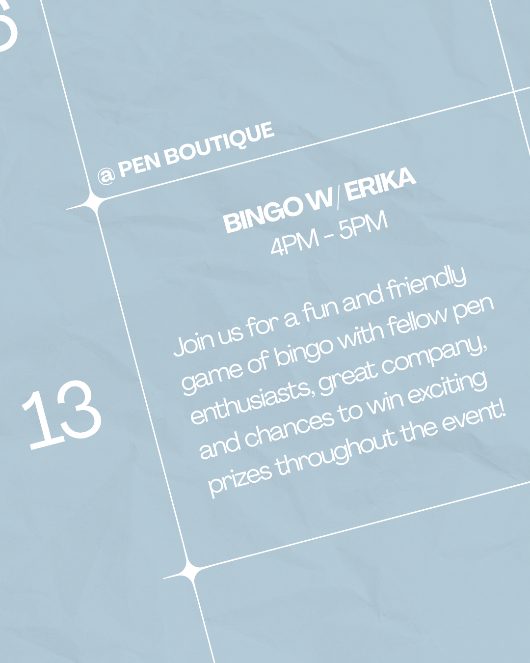 BINGO w/Erika! - Pen Boutique Ltd
