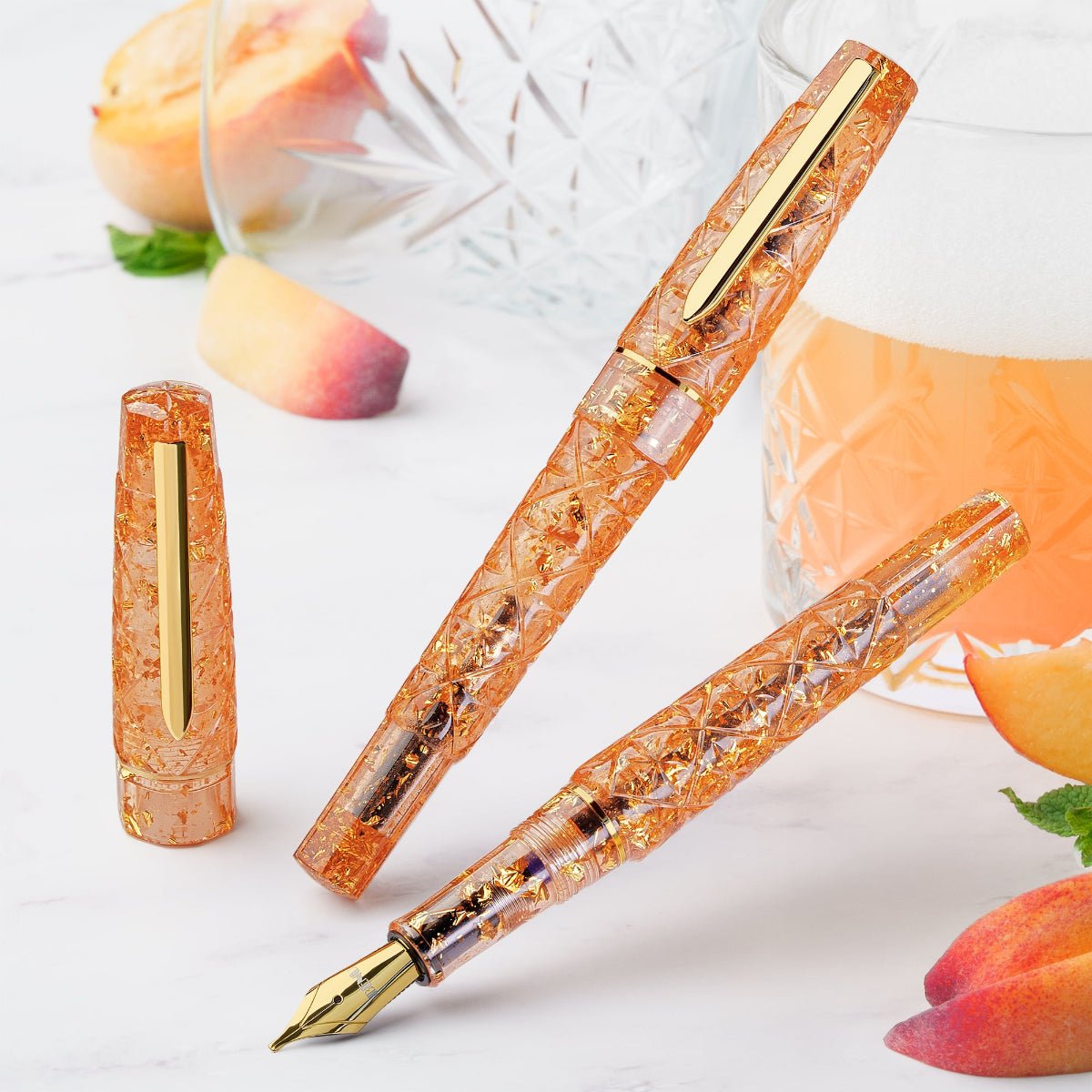 Benu Cocktail Hour Fountain Pen - Bellini - Pen Boutique Ltd