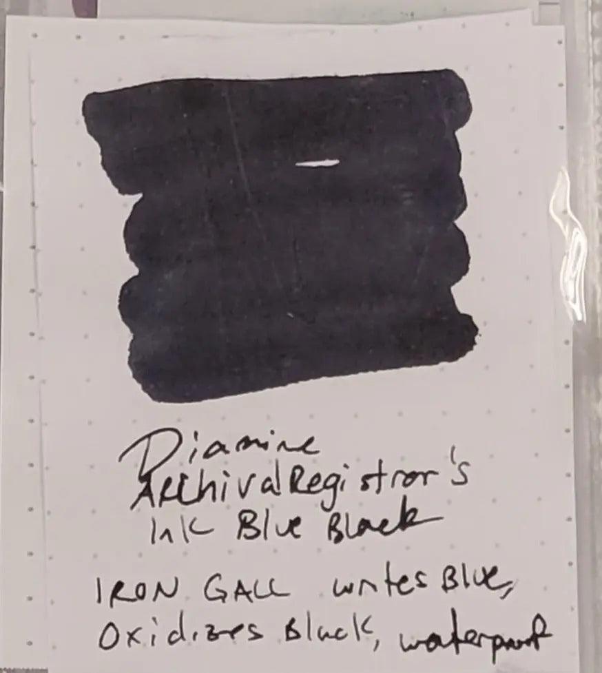 Diamine Ink Bottle - Blue/Black Registrars - 100 ml - Pen Boutique Ltd