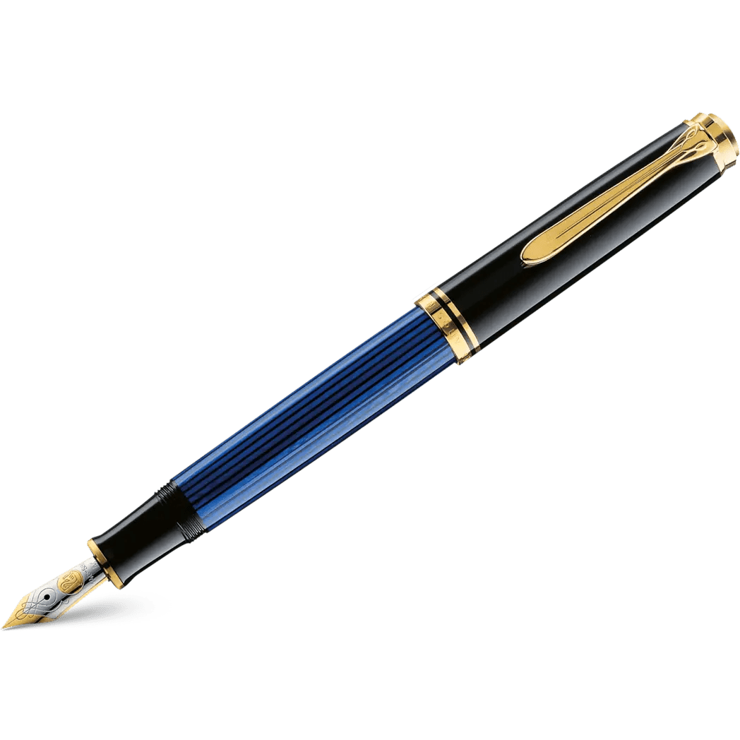 Pelikan Souveran Fountain Pen - M600 Black/Blue - Pen Boutique Ltd