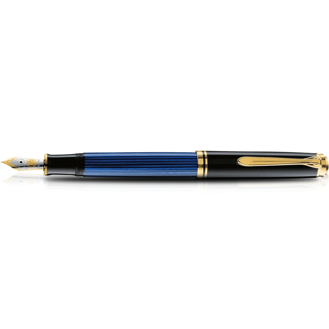 Pelikan Souveran Fountain Pen - M600 Black/Blue - Pen Boutique Ltd