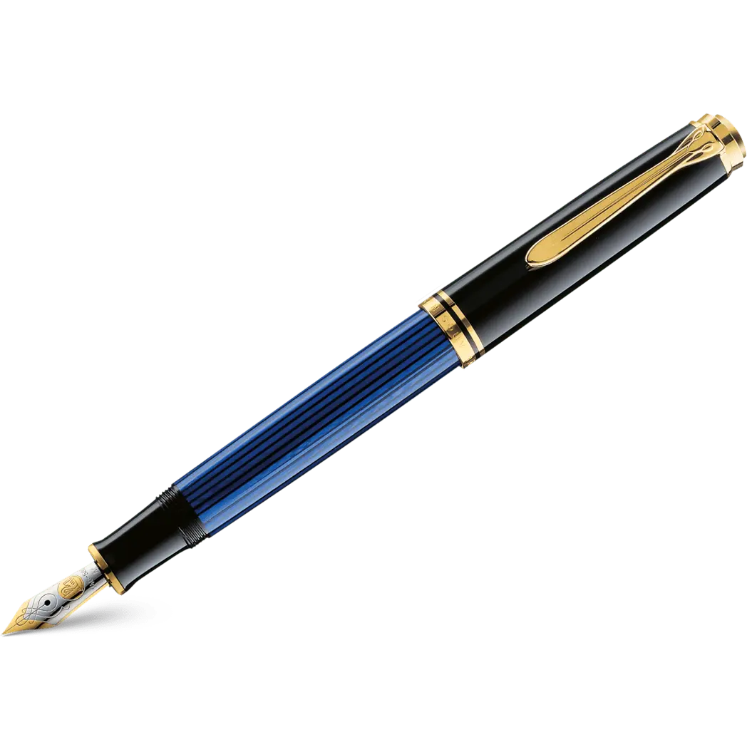Pelikan Souveran Fountain Pen - M400 Black/Blue-Pen Boutique Ltd